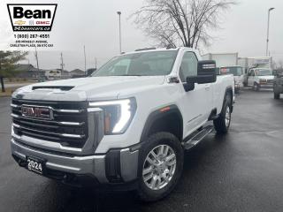 <h2><span style=font-size:16px><span style=color:#2ecc71><strong>Check out the 2024 GMC Sierra 2500HD SLE 4x4 Regular Cab 8 ft. Box!</strong></span></span></h2>

<p><span style=font-size:14px>Powered by 6.6L V8 engine with up to470 hp & up to 975 lb-ft of torque.</span></p>

<p><span style=font-size:14px><strong>Convenience & Comfort:</strong>includes remote start/entry, heated front seats, heated steering wheel, multi-pro tailgate, HD rear view camera & 18 machined aluminum wheels with dark grey metallic accents.</span></p>

<p><span style=font-size:14px><strong>Infotainment Tech & Audio:</strong>includes13.4 diagonal Premium GMC Infotainment System with Google built in apps such as navigation and voice assistance includes color touch-screen, multi-touch display, AM/FM stereo, Bluetooth streaming audio for music and most phones; featuring wireless Android Auto and Apple CarPlay capability for compatible phones</span></p>

<p><span style=font-size:14px><strong>This truck also comes equipped with the following packages</strong></span></p>

<p><span style=font-size:14px><strong>SLE Heat Package: </strong>Heated driver & front outboard passenger seats, heated steering wheel.</span></p>

<p><span style=font-size:14px><strong>X31 Off-Road & Protection Package:</strong>Off-road suspension with twin-tube rancho shocks, hill decent control, skid plates, spray-on bedliner, X31 fender badge, all weather floor liners.</span></p>

<p><span style=font-size:14px><strong>Remote Start Package:</strong>Remote vehicle start, rear window defogger.</span></p>

<p><span style=font-size:14px><strong>SLE Convenience Package:</strong>Dual-zone automatic climate control, 10-way power driver seat, manual tilt telescoping steering column, 120V AC instrument panel & cargo bed, front LED.</span></p>

<p><span style=font-size:14px><strong>Gooseneck/5<sup>th</sup>Wheel Package:</strong> Stamped bed holes with caps, 7-pin trailer harness, spray-on bedliner.</span></p>

<h2><span style=font-size:16px><span style=color:#2ecc71><strong>Come test drive this truck today!</strong></span></span></h2>

<h2><span style=font-size:16px><span style=color:#2ecc71><strong>613-257-2432</strong></span></span></h2>