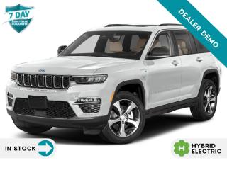 <p>DEMO!</p>

<p> </p>

<p>Unleash Your Adventure: The 2022 Grand Cherokee Trailhawk 4xe! </p>

<p>Experience the epitome of capability and sustainability with the 2022 Grand Cherokee Trailhawk 4xe. Combining legendary Jeep off-road prowess with advanced plug-in hybrid technology, this vehicle is designed to take you on unforgettable journeys while minimizing your environmental footprint.</p>

<p><strong>Ultimate Capability</strong>: Equipped with a 2.0L DOHC I–4 DI Turbo PHEV engine and an 8-speed TorqueFlite automatic PHEV transmission, the Trailhawk 4xe delivers impressive power and efficiency. With features like the Quadra–Trac II 4x4 system, Quadra-Lift air suspension, and Selec–Terrain Traction Management System, conquer any terrain with confidence.</p>

<p> <strong>Trail-Rated Toughness</strong>: Designed for the most demanding off-road adventures, the Trailhawk 4xe comes standard with features like the Electronic Limited-Slip Rear Differential, Trailer Tow Package, and Integrated Off-road Camera, ensuring you can navigate rugged terrain with ease.</p>

<p> <strong>Luxurious Comfort</strong>: Step into luxury with Capri leather-faced seats with suede inserts, front ventilated seats, heated steering wheel, and dual-zone automatic temperature control. Stay connected and entertained with the Uconnect 5 NAV featuring a 10.1–inch display, SiriusXM with 360L on-demand content, and a premium audio system with nine speakers and a subwoofer.</p>

<p> <strong>Advanced Safety</strong>: Drive with confidence knowing the Trailhawk 4xe is equipped with advanced safety features like Adaptive Cruise Control with Stop and Go, Full–Speed Forward Collision Warning Plus, Blind–Spot Monitoring with Rear Cross–Path Detection, and Pedestrian/Cyclist Emergency Braking.</p>

<p> <strong>Experience the Grand Cherokee Trailhawk 4xe Today!</strong>:  Visit our dealership and test drive the 2022 Grand Cherokee Trailhawk 4xe – your gateway to adventure and sustainability!</p>

<p> Redefine Adventure with the 2022 Grand Cherokee Trailhawk 4xe – Where Capability Meets Sustainability! </p>
<p> </p>

<p><em>Note: This is a used demo vehicle. The price may include added aftermarket accessories. Please contact dealer for details and current mileage.</em></p>

<h4>BUY WITH COMPLETE CONFIDENCE</h4>

<p>AutoIQ Exclusive Pre-Owned Program<br />
Shop online or in-store, any way you want it<br />
Virtual trade estimate & appraisal<br />
Virtual credit approval & eSignature<br />
7-Day Money Back Guarantee*</p>

<p>The AutoIQ Dealership Group came together in 2016 with a mission to deliver an exceptional car-buying experience. With 16 dealerships across Ontario, offering 14 brands and over 2500 vehicles in stock, AutoIQ customers can expect great selection, value, and trust. Buying a new vehicle is a significant purchase, and we want to ensure that you LOVE it! Whether you are purchasing a new or quality pre-owned vehicle from us, we offer attractive financing rates and flexible terms, regardless of your credit.</p>

<p>SPECIAL NOTE: This vehicle is reserved for AutoIQs retail customers only. Please, no dealer calls. Errors and omissions excepted.</p>

<p>*As-traded, specialty or high-performance vehicles are excluded from the 7-Day Money Back Guarantee Program (including, but not limited to Ford Shelby, Ford mustang GT, Ford Raptor, Chevrolet Corvette, Camaro 2SS, Camaro ZL1, V-Series Cadillac, Dodge/Jeep SRT, Hyundai N Line, all electric models)</p>

<p>INSGMT</p>