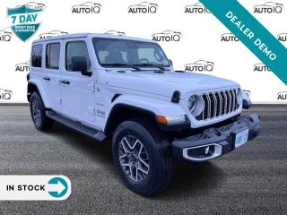 <p>DEMO!!</p>

<p>Unleash Your Adventurous Spirit: This Demo 2024 Wrangler Sahara 4-Door 4x4! </p>

<p>Embark on your next journey with confidence and style in the Demo 2024 Wrangler Sahara 4-Door 4x4. Designed to conquer any terrain while enveloping you in comfort and safety, this exceptional vehicle is your ticket to unparalleled adventures.</p>

<p><strong>Functional Excellence</strong>: Equipped with a 2.0L DOHC I–4 DI turbocharged engine with Stop/Start technology and paired with an 8-speed TorqueFlite automatic transmission, the Wrangler Sahara delivers impressive performance and efficiency. Whether navigating city streets or tackling off-road trails, this powerhouse ensures a smooth and exhilarating ride.</p>

<p><strong>Safety First</strong>: With advanced safety features including Forward Collision Warning Plus with Active Braking, Adaptive Cruise Control with Stop, and a suite of airbags, the Wrangler Sahara prioritizes your safety on every journey. Electronic Stability Control and Hill Start Assist further enhance stability and control, empowering you to explore with confidence.</p>

<p><strong>Entertainment at Your Fingertips</strong>: Stay connected and entertained with the Uconnect 5W featuring a 12.3–inch display, SiriusXM with 360L on-demand content, Google Android Auto, and Apple CarPlay capability. The 8-speaker sound system with overhead sound bar ensures an immersive audio experience, while the Off-Road Information Pages provide essential insights for your off-road excursions.</p>

<p><strong>Exceptional Value</strong>: The 2024 Wrangler Sahara 4-Door 4x4 offers exceptional value for those seeking adventure without compromising on comfort or capability.</p>

<p><strong>Experience the Thrill Today!</strong>: Visit our dealership and test drive the Demo 2024 Wrangler Sahara 4-Door 4x4 – your ultimate companion for all your on-road and off-road endeavors. Unleash your adventurous spirit and redefine what's possible behind the wheel of this exceptional vehicle!</p>

<p>Elevate Your Drive with the Wrangler Sahara 4-Door 4x4 – Where Adventure Awaits at Every Turn!</p>
<p> </p>

<p><em>Note: This is a used demo vehicle. The price may include added aftermarket accessories. Please contact dealer for details and current mileage.</em></p>

<h4>BUY WITH COMPLETE CONFIDENCE</h4>

<p>AutoIQ Exclusive Pre-Owned Program<br />
Shop online or in-store, any way you want it<br />
Virtual trade estimate & appraisal<br />
Virtual credit approval & eSignature<br />
7-Day Money Back Guarantee*</p>

<p>The AutoIQ Dealership Group came together in 2016 with a mission to deliver an exceptional car-buying experience. With 16 dealerships across Ontario, offering 14 brands and over 2500 vehicles in stock, AutoIQ customers can expect great selection, value, and trust. Buying a new vehicle is a significant purchase, and we want to ensure that you LOVE it! Whether you are purchasing a new or quality pre-owned vehicle from us, we offer attractive financing rates and flexible terms, regardless of your credit.</p>

<p>SPECIAL NOTE: This vehicle is reserved for AutoIQs retail customers only. Please, no dealer calls. Errors and omissions excepted.</p>

<p>*As-traded, specialty or high-performance vehicles are excluded from the 7-Day Money Back Guarantee Program (including, but not limited to Ford Shelby, Ford mustang GT, Ford Raptor, Chevrolet Corvette, Camaro 2SS, Camaro ZL1, V-Series Cadillac, Dodge/Jeep SRT, Hyundai N Line, all electric models)</p>

<p>INSGMT</p>
