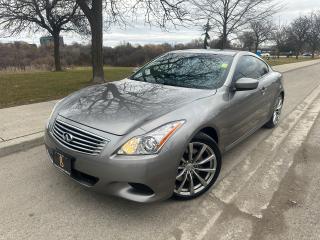 <p>WOW!! Check out this gorgeous G37S coupe that just arrived at our store. This beauty is a 1 Owner local car thats been exceptionally well cared for by the previous owner and it shows. It comes loaded with all the right packages for the ultimate drivers car including sport package along with tech package for all the creature comforts one could want.  If youre looking for a stylish coupe that has the power you want and comfort then make sure to check out this one.  This one comes certified for your convenience at our listed price. Call or Email today to book your appointment before its gone. </p><p>Come see us at our central location @ 2044 Kipling Ave (BEHIND PIONEER GAS STATION)</p><p>FINANCING AVAILABLE FOR ALL CREDIT TYPES</p><p>EXTENDED WARRANTIES AVAILABLE FOR UP TO 48 MONTHS. Many different packages and options available to suit your needs.</p>