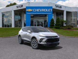 <b>Sunroof,  Premium Audio,  Wireless Charging,  Navigation,  Leather Seats!</b><br> <br>   Aggressive yet elegant and with immense style and athleticism, this 2024 Blazer is a study in balance. <br> <br>Sculpted and stylish with a roomy, driver-centric interior, this Chevrolet Blazer is engineered with form and function in mind. With loads of features and tech, it is a potent and highly capable crossover SUV that is big on practicality, passenger comfort and premium driving experiences. With a driver-focused interior, this Chevy Blazer invites you to take the wheel. Controls, switches and features are easily within reach and right where you expect them to be.<br> <br> This sterling grey metallic SUV  has an automatic transmission and is powered by a  308HP 3.6L V6 Cylinder Engine.<br> <br> Our Blazers trim level is RS. Upgrading to this ultra sporty Blazer RS is a great choice as it comes with a long list of features. Youll get unique black aluminum wheels, a black mesh grille with hexagonal design, HID headlamps, an 8-inch touch screen display paired with navigation, Apple CarPlay and Android Auto, SiriusXM and OnStar. Additional features include leather seats and power front seats, Chevrolet 4G LTE capability, a leather wrapped steering wheel, rear park assist and remote engine start, lane keep assist with lane departure warning, dual zone climate control, an HD rear view camera, forward collision alert and so much more. This vehicle has been upgraded with the following features: Sunroof,  Premium Audio,  Wireless Charging,  Navigation,  Leather Seats,  Tow Package,  Heated Seats. <br><br> <br>To apply right now for financing use this link : <a href=https://www.taylorautomall.com/finance/apply-for-financing/ target=_blank>https://www.taylorautomall.com/finance/apply-for-financing/</a><br><br> <br/>    5.49% financing for 84 months. <br> Buy this vehicle now for the lowest bi-weekly payment of <b>$393.51</b> with $0 down for 84 months @ 5.49% APR O.A.C. ( Plus applicable taxes -  Plus applicable fees   / Total Obligation of $71618  ).  Incentives expire 2024-05-31.  See dealer for details. <br> <br> <br>LEASING:<br><br>Estimated Lease Payment: $373 bi-weekly <br>Payment based on 7.9% lease financing for 60 months with $0 down payment on approved credit. Total obligation $48,495. Mileage allowance of 16,000 KM/year. Offer expires 2024-05-31.<br><br><br><br> Come by and check out our fleet of 80+ used cars and trucks and 150+ new cars and trucks for sale in Kingston.  o~o