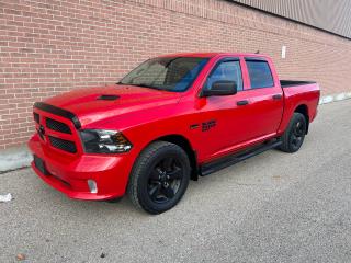 <div>RED ON GREY, NON SMOKER, ONE OWNER, VERY CLEAN, BACK UP CAMERA, 5.7L HEMI, 4x4, CREW CAB, HEATED SEATS AND HEATED STEERING WHEEL. MUST BE SEEN. DRIVES LIKE A BRAND NEW RAM. MAKE AN APPOINTMENT AND COME BY FOR A TEST DRIVE.</div><div> </div><div>CERTIFIED </div><div> </div><div> </div><div> </div><div><p><span style=font-size: 1em;>FAMILY OWNED AND OPERATED SINCE 2009.<br /></span><br />BY APPOINTMENT ONLY.<br /><br />PLEASE CALL, EMAIL OR TEXT ANYTIME.</p><p><span style=font-size: 1em;> 9AM-9PM </span></p><p><span style=font-size: 1em;> </span></p><div><span style=font-size: 1em;>NICK 647-834-5626 </span></div><div><span style=font-size: 1em;> </span></div><div><span style=font-size: 1em;>ROW AUTO SALES INC </span></div><div><span style=font-size: 1em;>509 BAYLY ST EAST<br />AJAX, ON L1Z 1W7 </span></div><div> </div><div> </div><div><span style=font-size: 1em;>TRADES WELCOME! </span></div><p><span style=font-size: 1em;>OPEN 6 DAYS A WEEK. <br /><br />BY APPOINTMENT ONLY. </span><span style=font-size: 1em;>CALL OR TEXT TO MAKE AN APPOINTMENT.</span></p></div><div> </div><div> </div><div> </div><div> </div>