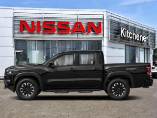 <b>Leather Seats!</b><br> <br> <br> <br><br> <br>  With intense trucking capability, and the light size and power to tackle the trails, this 2024 Nissan Frontier is your tool and toy all in one. <br> <br>Massive power and massive fun, this 2024 Frontier proves that size isnt everything. Full of fun features for both work and play, along with best-in-class standard horsepower, this 2024 Frontier really is the king of midsize trucks. If you want one truck that can do it all in style and comfort, this 2024 Nissan Frontier is an easy choice.<br> <br> This super black Crew Cab 4X4 pickup   has an automatic transmission and is powered by a  3.8L V6 24V GDI DOHC engine.<br> <br> Our Frontiers trim level is Crew Cab PRO-4X Luxury. This Crew Cab PRO-X with the Luxury Package features leather upholstery, heated seats, a heated leather steering wheel, dual zone automatic air conditioning, alloy wheels, and remote start. This midsize truck is an everyday workhorse with towing equipment with sway control, automatic locking hubs, tow hooks, automatic headlamps, fog lamps, and two 120V outlets. Stay connected with modern technology features such as Navigation,  touchscreen with voice activation, Apple CarPlay, and Android Auto. Other great features include remote keyless entry and push button start, collision mitigation, lane departure warning, blind spot warning, and distance pacing. This vehicle has been upgraded with the following features: Leather Seats. <br><br> <br>To apply right now for financing use this link : <a href=https://www.kitchenernissan.com/finance-application/ target=_blank>https://www.kitchenernissan.com/finance-application/</a><br><br> <br/>    Incentives expire 2024-04-30.  See dealer for details. <br> <br><b>KITCHENER NISSAN IS DEDICATED TO AWESOME AND DRIVEN TO SURPASS EXPECTATIONS!</b><br>Awesome Customer Service <br>Friendly No Pressure Sales<br>Family Owned and Operated<br>Huge Selection of Vehicles<br>Master Technicians<br>Free Contactless Delivery -100km!<br><b>WE LOVE TRADE-INS!</b><br>We will pay top dollar for your trade even if you dont buy from us!   <br>Kitchener Nissan trades are made easy! We have specialized buyers that are waiting to purchase your unique vehicle. To get optimal value for you, we can also place your vehicle on live auction. <br>Home to thousands of bidders!<br><br><b>MARKET PRICED DEALERSHIP</b><br>We are a Market Priced dealership and are proud of it! <br>What is market pricing? ALL our vehicles are listed online. We continuously monitor online prices daily to ensure we find the best deal, so that you dont have to! We make sure were offering the highest level of savings amongst our competitors! Not only do we offer the advantage of market pricing, at Kitchener Nissan we aim to inspire confidence by providing a transparent and effortless vehicle purchasing experience. <br><br><b>CONTACT US TODAY AND FIND YOUR DREAM VEHICLE!</b><br><br>1450 Victoria Street N, Kitchener | www.kitchenernissan.com | Tel: 855-997-7482 <br>Contact us or visit the dealership and let us surpass your expectations! <br> Come by and check out our fleet of 60+ used cars and trucks and 80+ new cars and trucks for sale in Kitchener.  o~o