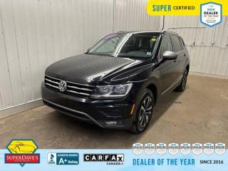 
Sunroof, Navigation System, Heated Seats, Air Conditioning, Satellite Radio, Cruise Control, Second Row Power Windows, Backup Cam, Voice Recognition, Touchscreen. This Volkswagen Tiguan has a strong Intercooled Turbo Regular Unleaded I-4 2.0 L/121 engine powering this Automatic transmission.

These Packages Will Make Your Volkswagen Tiguan United 4Motion The Envy of Your Friends 
Tinted Windows, Steering Wheel Controls, Rear Window Defroster, Push to Start, Power Windows, Power Trunk/Hatch, Power Locks, Power Driver Seat, Fog Lights, Dual Climate Control, Bluetooth, Aux/MP3 Line-in, Alloy Wheels, 17 Inch Wheels, Tilt Steering, Power Mirrors, Outside Temp Display, On-star, Compass, 12V Outlet.


THE SUPER DAVES ADVANTAGE
 
BUY REMOTE - No need to visit the dealership. Through email, text, or a phone call, you can complete the purchase of your next vehicle all without leaving your house!
 
DELIVERED TO YOUR DOOR - Your new car, delivered straight to your door! When buying your car with Super Daves, well arrange a fast and secure delivery. Just pick a time that works for you and well bring you your new wheels!
 
PEACE OF MIND WARRANTY - Every vehicle we sell comes backed with a warranty so you can drive with confidence.
 
EXTENDED COVERAGE - Get added protection on your new car and drive confidently with our selection of competitively priced extended warranties.
 
WE ACCEPT TRADES - We’ll accept your trade for top dollar! We’ll assess your trade in with a few quick questions and offer a guaranteed value for your ride. We’ll even come pick up your trade when we deliver your new car.
 
SUPER CERTIFIED INSPECTION - Every vehicle undergoes an extensive 120 point inspection, that ensure you get a safe, high quality used vehicle every time.
 
FREE CARFAX VEHICLE HISTORY REPORT - If youre buying used, its important to know your cars history. Thats why we provide a free vehicle history report that lists any accidents, prior defects, and other important information that may be useful to you in your decision.
 
METICULOUSLY DETAILED – Buying used doesn’t mean buying grubby. We want your car to shine and sparkle when it arrives to you. Our professional team of detailers will have your new-to-you ride looking new car fresh.
 
(Please note that we make all attempt to verify equipment, trim levels, options, accessories, kilometers and price listed in our ads however we make no guarantees regarding the accuracy of these ads online. Features are populated by VIN decoder from manufacturers original specifications. Some equipment such as wheels and wheels sizes, along with other equipment or features may have changed or may not be present. We do not guarantee a vehicle manual, manuals can be typically found online in the rare event the vehicle does not have one. Please verify all listed information with our dealership in person before purchase. The sale price does not include any ongoing subscription based services such as Satellite Radio. Any software or hardware updates needed to run any of these systems would also be the responsibility of the client. All listed payments are OAC which means On Approved Credit and are estimated without taxes and fees as these may vary from deal to deal, taxes and fees are extra. As these payments are based off our lenders best offering they may be subject to change without notice. Please ensure this vehicle is ready to be viewed at the dealership by making an appointment with our sales staff. We cannot guarantee this vehicle will be on premises and ready for viewing unless and appointment has been made.)
