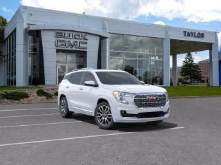 <b>Navigation,  Cooled Seats,  HUD,  Wireless Charging,  Premium Audio!</b><br> <br>   This 2024 GMC Terrain sports a muscular appearance with voluminous interior space and plus ride quality. <br> <br>From endless details that drastically improve this SUVs usability, to striking style and amazing capability, this 2024 Terrain is exactly what you expect from a GMC SUV. The interior has a clean design, with upscale materials like soft-touch surfaces and premium trim. You cant go wrong with this SUV for all your family hauling needs.<br> <br> This interstellar wh SUV  has an automatic transmission and is powered by a  175HP 1.5L 4 Cylinder Engine.<br> <br> Our Terrains trim level is Denali. This Terrain Denali comes fully loaded with premium leather cooled seats with memory settings, a large colour touchscreen infotainment system featuring navigation, Apple CarPlay, Android Auto, SiriusXM, Bose premium audio, wireless charging and its 4G LTE capable. This luxurious Terrain Denali also comes with a power rear liftgate, automatic park assist, lane change alert with blind spot detection, exclusive aluminum wheels and exterior accents, a leather-wrapped steering wheel, lane keep assist with lane departure warning, forward collision alert, adaptive cruise control, a remote engine starter, HD surround vision camera, heads up display, LED signature lighting, an enhanced premium suspension and a 60/40 split-folding rear seat to make hauling large items a breeze. This vehicle has been upgraded with the following features: Navigation,  Cooled Seats,  Hud,  Wireless Charging,  Premium Audio,  Adaptive Cruise Control,  Blind Spot Detection. <br><br> <br>To apply right now for financing use this link : <a href=https://www.taylorautomall.com/finance/apply-for-financing/ target=_blank>https://www.taylorautomall.com/finance/apply-for-financing/</a><br><br> <br/>    3.99% financing for 84 months. <br> Buy this vehicle now for the lowest bi-weekly payment of <b>$300.74</b> with $0 down for 84 months @ 3.99% APR O.A.C. ( Plus applicable taxes -  Plus applicable fees   / Total Obligation of $54738  ).  Incentives expire 2024-04-30.  See dealer for details. <br> <br> <br>LEASING:<br><br>Estimated Lease Payment: $264 bi-weekly <br>Payment based on 6.9% lease financing for 48 months with $0 down payment on approved credit. Total obligation $27,508. Mileage allowance of 16,000 KM/year. Offer expires 2024-04-30.<br><br><br><br> Come by and check out our fleet of 90+ used cars and trucks and 170+ new cars and trucks for sale in Kingston.  o~o
