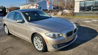 CLEAN CARFAX REPORT No Accidents, Low Mileage<br><br>2013 BMW 528I XDRIVE, 5 SERIES<br>Push-Button Start, Auto Start/Stop, Hands-Free Phone, Real-Time Traffic Navigation Data, Moonroof/Sunroof, Power Heated Leather Seats, 2 Driver Memorized Settings, Cruise Control, Tilt/Telescopic Steering Wheel, Steering Wheel Mounted Controls, Power Windows, Power Door Locks, Power Mirrors, Auto-Dimming Rearview Mirror, Auto-Dimming Side Mirrors, Rain-Sensing Front Wipers, Dual Front Air Conditioning Zones, AM/FM Radio, MP3 Playback In-Dash CD, 2 Subwoofer, 10 Total Speakers, Bluetooth Auxiliary Audio Input, Bluetooth Wireless Data Link, HID/Xenon Headlights, Front Fog Lights, Daytime Running Lights, LED Taillights, Multi-Function Display, Alarm Anti-Theft System, Aluminum Alloy Wheels, Keyless Entry Multi-Function Remote and more.<br><br>Purchase price: $14,999 plus HST and LICENSING<br><br>Certification is available for only $799 which includes 3 month or 3ooo km Lubrico warranty with $1000 per claim.<br>If not certified, by OMVIC regulations this vehicle is being sold AS-lS and is not represented as being in road worthy condition, mechanically sound or maintained at any guaranteed level of quality. The vehicle may not be fit for use as a means of transportation and may require substantial repairs at the purchaser s expense. It may not be possible to register the vehicle to be driven in its current condition.<br><br>CARFAX PROVIDED FOR EVERY VEHICLE<br><br>WARRANTY: Extended warranty with different terms and coverages is available, please ask our representative for more details.<br>FINANCING: Bad Credit? Good Credit? No Credit? We work with you to find the best financing plan that fits your budget. Our specialists are happy to assist you with all necessary information.<br>TRADE-IN OR SELL: Upgrade your ride by trading-in your vehicle and save on taxes, or Sell it to us, and get the best value for your current vehicle.<br><br>Smart Wheels Used Car Dealership<br>642 Dunlop St West, Barrie, ON L4N 9M5<br>Phone: (705)721-1341<br>Email: Info@swcarsales.ca<br>Web: www.swcarsales.ca<br>Terms and conditions may apply. Price and availability subject to change. Contact us for the latest information.<br>