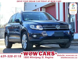 2017 Volkswagen Tiguan AWD includes: <br/> Odometer: 72,466km <br/> Special Price: $24,998+taxes <br/> Financing Available  <br/> <br/>  <br/> WOW Factors:-  <br/> -Certified and mechanical inspection  <br/> -Clean Carfax <br/> -One Owner <br/> <br/>  <br/> Highlight Features:- <br/> -All-Wheel Drive  <br/> -Alloy Wheels <br/> -Leather Power Seats <br/> -Panoramic Sunroof  <br/> -Backup Camera <br/> -Heated Seats ???? <br/> -Keyless Entry <br/> -Push Button Start <br/> -Cruise Control and much more. <br/> <br/>  <br/> Financing Available  <br/> $24,998+taxes  <br/> Welcome to WOW CARS Family! <br/> <br/>  <br/> We feel delighted to welcome you to WOW CARS. Our prior most priority is the satisfaction of the customers in each aspect. We deal with the sale/purchase of pre-owned Cars, SUVs, VANs, and Trucks. Our main values are Truth, Transparency, and Believe. <br/> <br/>  <br/> Visit WOW CARS Today at 1800 Winnipeg Street Regina, SK S4P1G2, or give us a call at (????????) ????????????-????????????????. <br/>