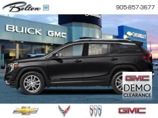 <b>Leather Seats!</b><br> <br> <br> <br>  From the impressive practicality to striking styling this 2024 GMC Terrain makes every day better. <br> <br>From endless details that drastically improve this SUVs usability, to striking style and amazing capability, this 2024 Terrain is exactly what you expect from a GMC SUV. The interior has a clean design, with upscale materials like soft-touch surfaces and premium trim. You cant go wrong with this SUV for all your family hauling needs.<br> <br> This ebony twilight metallic  SUV  has an automatic transmission and is powered by a  175HP 1.5L 4 Cylinder Engine.<br> <br> Our Terrains trim level is Denali. This Terrain Denali comes fully loaded with premium leather cooled seats with memory settings, a large colour touchscreen infotainment system featuring navigation, Apple CarPlay, Android Auto, SiriusXM, Bose premium audio, wireless charging and its 4G LTE capable. This luxurious Terrain Denali also comes with a power rear liftgate, automatic park assist, lane change alert with blind spot detection, exclusive aluminum wheels and exterior accents, a leather-wrapped steering wheel, lane keep assist with lane departure warning, forward collision alert, adaptive cruise control, a remote engine starter, HD surround vision camera, heads up display, LED signature lighting, an enhanced premium suspension and a 60/40 split-folding rear seat to make hauling large items a breeze. This vehicle has been upgraded with the following features: Leather Seats.  This is a demonstrator vehicle driven by a member of our staff, so we can offer a great deal on it.<br><br> <br>To apply right now for financing use this link : <a href=http://www.boltongm.ca/?https://CreditOnline.dealertrack.ca/Web/Default.aspx?Token=44d8010f-7908-4762-ad47-0d0b7de44fa8&Lang=en target=_blank>http://www.boltongm.ca/?https://CreditOnline.dealertrack.ca/Web/Default.aspx?Token=44d8010f-7908-4762-ad47-0d0b7de44fa8&Lang=en</a><br><br> <br/>    3.99% financing for 84 months. <br> Buy this vehicle now for the lowest bi-weekly payment of <b>$276.75</b> with $4880 down for 84 months @ 3.99% APR O.A.C. ( Plus applicable taxes -  Plus applicable fees   ).  Incentives expire 2024-04-30.  See dealer for details. <br> <br>At Bolton Motor Products, we offer new Chevrolet, Cadillac, Buick, GMC cars and trucks in Bolton, along with used cars, trucks and SUVs by top manufacturers. Our sales staff will help you find that new or used car you have been searching for in the Bolton, Brampton, Nobleton, Kleinburg, Vaughan, & Maple area. o~o