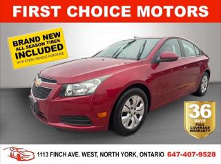 Welcome to First Choice Motors, the largest car dealership in Toronto of pre-owned cars, SUVs, and vans priced between $5000-$15,000. With an impressive inventory of over 300 vehicles in stock, we are dedicated to providing our customers with a vast selection of affordable and reliable options. <br><br>Were thrilled to offer a used 2013 Chevrolet Cruze LT, red color with 160,000km (STK#6907) This vehicle was $9490 NOW ON SALE FOR $7990. It is equipped with the following features:<br>- Automatic Transmission<br>- Bluetooth<br>- Power windows<br>- Power locks<br>- Power mirrors<br>- Air Conditioning<br><br>At First Choice Motors, we believe in providing quality vehicles that our customers can depend on. All our vehicles come with a 36-day FULL COVERAGE warranty. We also offer additional warranty options up to 5 years for our customers who want extra peace of mind.<br><br>Furthermore, all our vehicles are sold fully certified with brand new brakes rotors and pads, a fresh oil change, and brand new set of all-season tires installed & balanced. You can be confident that this car is in excellent condition and ready to hit the road.<br><br>At First Choice Motors, we believe that everyone deserves a chance to own a reliable and affordable vehicle. Thats why we offer financing options with low interest rates starting at 7.9% O.A.C. Were proud to approve all customers, including those with bad credit, no credit, students, and even 9 socials. Our finance team is dedicated to finding the best financing option for you and making the car buying process as smooth and stress-free as possible.<br><br>Our dealership is open 7 days a week to provide you with the best customer service possible. We carry the largest selection of used vehicles for sale under $9990 in all of Ontario. We stock over 300 cars, mostly Hyundai, Chevrolet, Mazda, Honda, Volkswagen, Toyota, Ford, Dodge, Kia, Mitsubishi, Acura, Lexus, and more. With our ongoing sale, you can find your dream car at a price you can afford. Come visit us today and experience why we are the best choice for your next used car purchase!<br><br>All prices exclude a $10 OMVIC fee, license plates & registration  and ONTARIO HST (13%)