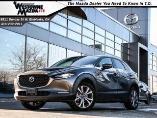 <b>Certified, Heated Seats,  Heated Steering Wheel,  Aluminum Wheels,  Remote Keyless Entry,  Low Speed Brake Assist!</b>

 

    The low platform of this CX-30 makes loading easy, and the generous cargo area leaves you and your passengers with ample space for all of your belongings. This  2021 Mazda CX-30 is for sale today in Etobicoke. 

 

Designed for an effortless drive, the luxurious CX-30 is sure to impress. Its refined cabin is quiet, instilling a feeling of tranquility behind the wheel. With plenty of cabin space, this gorgeous compact SUV is ready to handle any task you put infront of it. Innovative performance is not just about power, its about a responsive and engaging drive that connects you to the road.This  SUV has 42,952 kms and is a Certified Pre-Owned vehicle. Its  polymetal grey metallic in colour  . It has an automatic transmission and is powered by a  186HP 2.5L 4 Cylinder Engine.  And its got a certified used vehicle warranty for added peace of mind. 

 

 Our CX-30s trim level is GS. Ultimate comfort is the primary focus of this CX-30 GS with heated front seats and a heated steering wheel to keep you warm on those cold winter days. Additional features youre sure to appreciate are larger and more stylish aluminum wheels, a leather-wrapped steering wheel, shift knob and parking brake, a 8.8 inch colour touchscreen display with MAZDA CONNECT and 8 Harmonic Acoustics speakers, Apple CarPlay and Android Auto, plus Bluetooth streaming audio. This trim also includes auto high-beam LED headlamps, advanced blind spot detection, auto climate control, premium cloth seats, rear cross traffic alert, lane keeping assist and lane departure warning. This vehicle has been upgraded with the following features: Heated Seats,  Heated Steering Wheel,  Aluminum Wheels,  Remote Keyless Entry,  Low Speed Brake Assist,  Rearview Camera,  Steering Wheel Audio Control. 

 

To apply right now for financing use this link : <a href=https://www.westowne.com/etobicoke-ontario-car-loan-application/ target=_blank>https://www.westowne.com/etobicoke-ontario-car-loan-application/</a>



 

160-POINT INSPECTION!

Mazda knows that the true measure of craftsmanship is found in the details. Thats why each Mazda Certified Pre-Owned vehicle is required to undergo an uncompromising 160-point inspection. </br>24-HOUR ROADSIDE ASSISTANCE

Mazda Certified Pre-Owned vehicles are covered across Canada and the Continental United States 24/7 with our complimentary Mazda Roadside Assistance Program. </br>30-DAY EXCHANGE PERIOD

Were so confident in our Mazda Certified Pre-Owned vehicles that if youre not 100% satisfied, you can return your vehicle within 30 days or 3,000 kilometres of purchase, whichever occurs first.</br> CERTIFIED PRE-OWNEDLIMITED WARRANTY

Each Mazda Certified Pre-Owned vehicle is backed by our 7-year/140,000-kilometre Limited Powertrain Warranty (whichever comes first) and is also eligible for the remaining balance of Mazda Unlimited Mileage Warranty.</br>

 



WELCOME TO THE FAMILY!

Westowne Mazda is a family owned dealership whose owners are always available on-site to offer you assistance. As a client you will become part of the Westowne Family.

As your Toronto Mazda dealer since 1983, Westowne Mazda, has been proud to call itself your Mazda superstore a nd the Mazda dealer you need to know in T.O.!  

As one of the largest Mazda dealerships in Toronto, the family-owned business caters to families, businesses and professionals in need of a new Mazda vehicle at a competitive price. 



Visit the Westowne Mazda showroom and discover the all-new Mazda vehicle models, including the Mazda3 and Mazda6 sedans and the Mazda5 family car, not to mention the MX-5 sports car and CX-5 and CX-9 SUVs! An incomparable selection of quality used vehicles is also available for you to choose from. Westowne Mazda has a 23,000 sq ft display space full of new and used cars and trucks. No matter what your needs are, we will have a Mazda model for you! Keep in mind that we are also your preferred one-stop shop for top-quality after-sales service. We can handle all your repair and maintenance needs, quickly and professionally! You can also count on us to benefit from advantageous financing solutions for your next vehicle lease or purchase. 



Contact us online at any time or by telephone at 1.866.412.3669 to learn more. At Westowne Mazda, we proudly sell and service new and used Mazda vehicles to customers from Etobicoke, Ontario, Toronto, Mississauga, North York, Vaughan, Milton, Brampton, Scarborough, Richmond Hill, Thornhill and surrounding areas. 

Visit Westowne Mazda today at 5511 Dundas St. West, Etobicoke, ON M9B 1B8, or give us a call at 416.232.2011 or Toll Free: 1.866.412.3669

 Come by and check out our fleet of 60+ used cars and trucks and 30+ new cars and trucks for sale in Etobicoke.  o~o