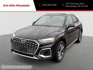 Black Leather.<br><br>Recent Arrival!<br><br><br>2022 Black Metallic Audi Q5 45 Progressiv<br><br>Vehicle Price and Finance payments include OMVIC Fee and Fuel. Erin Mills Mitsubishi is proud to offer a superior selection of top quality pre-owned vehicles of all makes. We stock cars, trucks, SUVs, sports cars, and crossovers to fit every budget!! We have been proudly serving the cities and towns of Kitchener, Guelph, Waterloo, Hamilton, Oakville, Toronto, Windsor, London, Niagara Falls, Cambridge, Orillia, Bracebridge, Barrie, Mississauga, Brampton, Simcoe, Burlington, Ottawa, Sarnia, Port Elgin, Kincardine, Listowel, Collingwood, Arthur, Wiarton, Brantford, St. Catharines, Newmarket, Stratford, Peterborough, Kingston, Sudbury, Sault Ste Marie, Welland, Oshawa, Whitby, Cobourg, Belleville, Trenton, Petawawa, North Bay, Huntsville, Gananoque, Brockville, Napanee, Arnprior, Bancroft, Owen Sound, Chatham, St. Thomas, Leamington, Milton, Ajax, Pickering and surrounding areas since 2009.