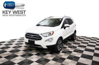 This 4WD Titanium Ecosport is equipped with sunroof, leather seats, back-up camera, heated seats, navigation, reverse sensors, and Sync 3.This vehicle comes with our Buy With Confidence program. This includes a 30 day/2,000Km exchange policy, No charge 6 month warranty (only applicable if factory powertrain warranty has expired), Complete safety and mechanical inspection, as well as Carproof Report and full vehicle disclosure!We have competitive finance rates and a great sales team to facilitate your next vehicle purchase.Come to Key West Ford and check out the biggest selection on new and used vehicles in the Lower Mainland. We are the #1 Volume Dealer in BC, and have been voted as the #1 Dealer for Customer Experience on DealerRater. Call or email us today to book a test drive. Price does not include $699 Dealer Documentation Fee, levys, and applicable taxes.Dealer #7485