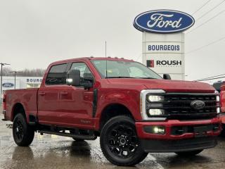 <b>Leather Seats, Lariat Ultimate Package, Premium Audio, Diesel Engine, Sunroof!</b><br> <br> <br> <br>  This Ford F-350 boasts a quiet cabin, a compliant ride, and incredible capability. <br> <br>The most capable truck for work or play, this heavy-duty Ford F-350 never stops moving forward and gives you the power you need, the features you want, and the style you crave! With high-strength, military-grade aluminum construction, this F-350 Super Duty cuts the weight without sacrificing toughness. The interior design is first class, with simple to read text, easy to push buttons and plenty of outward visibility. This truck is strong, extremely comfortable and ready for anything. <br> <br> This rapid red metallic tinted clearcoat sought after diesel Crew Cab 4X4 pickup   has a 10 speed automatic transmission and is powered by a  475HP 6.7L 8 Cylinder Engine.<br> <br> Our F-350 Super Dutys trim level is Lariat. Experience rugged capability and luxury in this F-350 Lariat trim, which features leather-trimmed heated and ventilated front seats with power adjustment, memory function and lumbar support, a heated leather-wrapped steering wheel, voice-activated dual-zone automatic climate control, power-adjustable pedals, a sonorous 8-speaker Bang & Olufsen audio system, and two 120-volt AC power outlets. This truck is also ready to get busy, with equipment such as class V towing equipment with a hitch, trailer wiring harness, a brake controller and trailer sway control, beefy suspension with heavy duty shock absorbers, power extendable trailer style mirrors, and LED headlights with front fog lamps and automatic high beams. Connectivity is handled by a 12-inch infotainment screen powered by SYNC 4, bundled with Apple CarPlay, Android Auto, inbuilt navigation, and SiriusXM satellite radio. Safety features also include a surround camera system, pre-collision assist with automatic emergency braking and cross-traffic alert, blind spot detection, rear parking sensors, forward collision mitigation, and a cargo bed camera. This vehicle has been upgraded with the following features: Leather Seats, Lariat Ultimate Package, Premium Audio, Diesel Engine, Sunroof, Reverse Sensing System, 20 Inch Aluminum Wheels. <br><br> View the original window sticker for this vehicle with this url <b><a href=http://www.windowsticker.forddirect.com/windowsticker.pdf?vin=1FT8W3BT4REC34331 target=_blank>http://www.windowsticker.forddirect.com/windowsticker.pdf?vin=1FT8W3BT4REC34331</a></b>.<br> <br>To apply right now for financing use this link : <a href=https://www.bourgeoismotors.com/credit-application/ target=_blank>https://www.bourgeoismotors.com/credit-application/</a><br><br> <br/> 5.99% financing for 84 months.  Incentives expire 2024-04-30.  See dealer for details. <br> <br>Discount on vehicle represents the Cash Purchase discount applicable and is inclusive of all non-stackable and stackable cash purchase discounts from Ford of Canada and Bourgeois Motors Ford and is offered in lieu of sub-vented lease or finance rates. To get details on current discounts applicable to this and other vehicles in our inventory for Lease and Finance customer, see a member of our team. </br></br>Discover a pressure-free buying experience at Bourgeois Motors Ford in Midland, Ontario, where integrity and family values drive our 78-year legacy. As a trusted, family-owned and operated dealership, we prioritize your comfort and satisfaction above all else. Our no pressure showroom is lead by a team who is passionate about understanding your needs and preferences. Located on the shores of Georgian Bay, our dealership offers more than just vehiclesits an experience rooted in community, trust and transparency. Trust us to provide personalized service, a diverse range of quality new Ford vehicles, and a seamless journey to finding your perfect car. Join our family at Bourgeois Motors Ford and let us redefine the way you shop for your next vehicle.<br> Come by and check out our fleet of 80+ used cars and trucks and 130+ new cars and trucks for sale in Midland.  o~o
