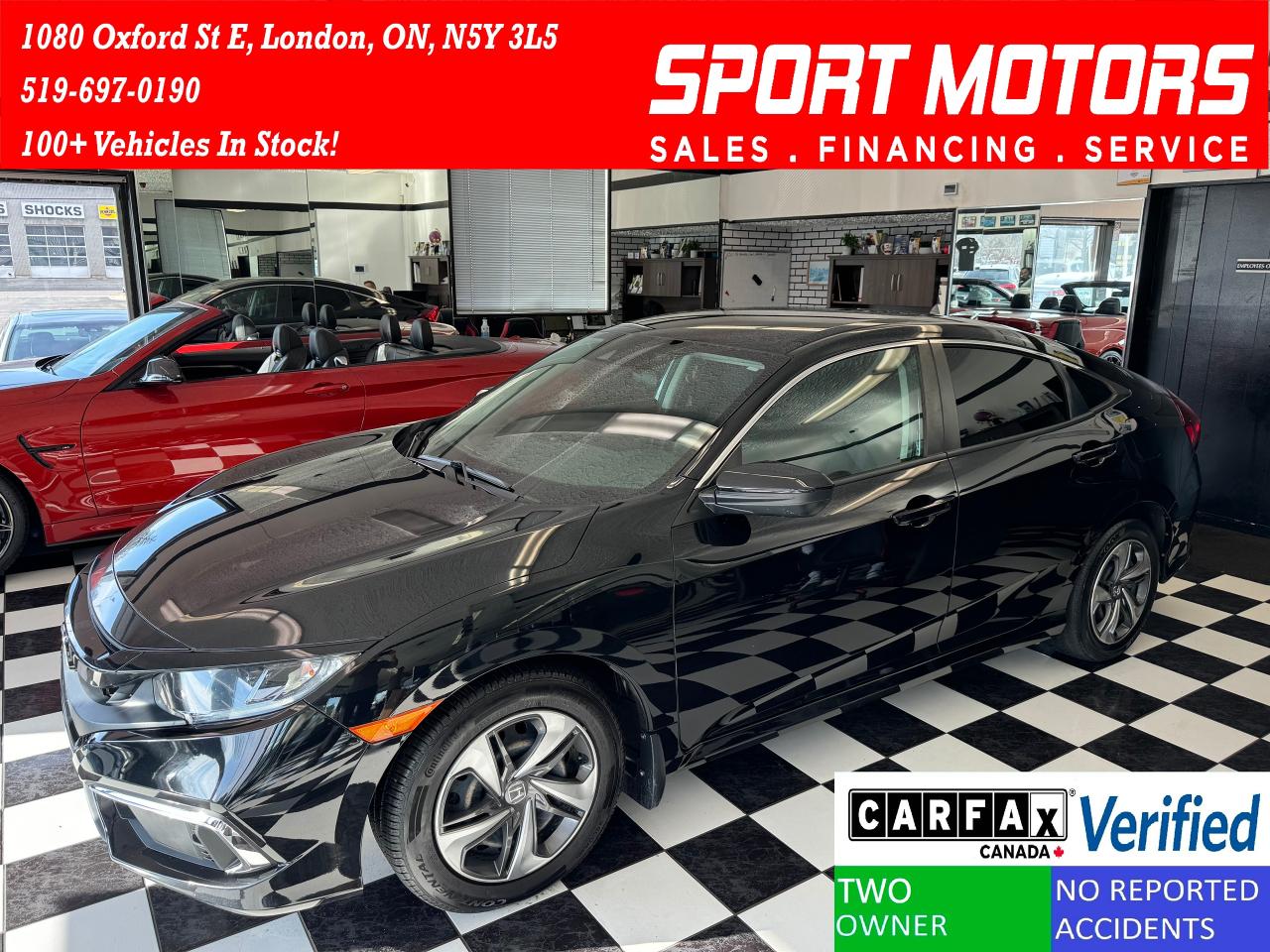 Used 2019 Honda Civic LX+Adaptive Cruise+LaneKeep+ApplePlay+CLEAN CARFAX for sale in London, ON