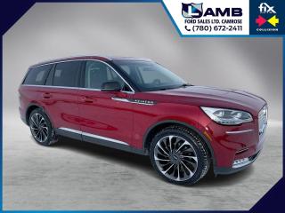 THE PRICE YOU SEE, PLUS GST. GUARANTEED!TWIN TURBO 3.0 LITER V6, 2ND ROW BENCH SEAT, PANORAMIC VISTA ROOF, HANDS FREE LIFTGATE, BLIS, SYNC 3, AUTO HOLD.         The 2020 Lincoln Aviator Reserve is a luxury midsize SUV that offers a combination of style, comfort, and performance. The Reserve trim level is one of the higher-end options available for the Aviator and offers a range of premium features and upgrades. The 2020 Lincoln Aviator Reserve comes equipped with a powerful 3.0-liter twin-turbocharged V6 engine. This engine produces an impressive 400 horsepower and 415 lb-ft of torque, providing plenty of power and acceleration for a smooth and dynamic driving experience. It is paired with a 10-speed automatic transmission that delivers seamless shifts and optimal performance. In terms of design, the Aviator Reserve exudes luxury with its sleek exterior styling and elegant interior. The exterior features signature Lincoln design elements, including a distinctive front grille, flowing lines, and premium LED lighting. Inside, the Aviator Reserve offers a spacious and refined cabin with high-quality materials, leather upholstery, and wood trim accents. The interior is designed to provide a comfortable and luxurious driving experience for both the driver and passengers.Do you want to know more about this vehicle, CALL, CLICK OR COME ON IN!*AMVIC Licensed Dealer; CarProof and Full Mechanical Inspection Included