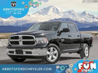 <br> <br>  Get the job done right with this rugged Ram 1500 Classic pickup. <br> <br>The reasons why this Ram 1500 Classic stands above its well-respected competition are evident: uncompromising capability, proven commitment to safety and security, and state-of-the-art technology. From its muscular exterior to the well-trimmed interior, this 2023 Ram 1500 Classic is more than just a workhorse. Get the job done in comfort and style while getting a great value with this amazing full-size truck. <br> <br> This diamond black crystal pearlcoat Crew Cab 4X4 pickup   has a 8 speed automatic transmission and is powered by a  395HP 5.7L 8 Cylinder Engine.<br> <br> Our 1500 Classics trim level is SLT. This Ram 1500 SLT steps things up with upgraded aluminum wheels, proximity keyless entry, USB connectivity and exterior chrome styling, along with a great selection of standard features such as class II towing equipment including a hitch, wiring harness and trailer sway control, heavy-duty suspension, cargo box lighting, and a locking tailgate. Additional features include heated and power adjustable side mirrors, UCconnect 3, cruise control, air conditioning, vinyl floor lining, and a rearview camera. This vehicle has been upgraded with the following features: Sunroof, Heated Seats, Luxury Group, Mopar Sport Performance Hood, Technology Package, Remote Engine Start, Premium Audio. <br><br> View the original window sticker for this vehicle with this url <b><a href=http://www.chrysler.com/hostd/windowsticker/getWindowStickerPdf.do?vin=3C6RR7LT8PG658366 target=_blank>http://www.chrysler.com/hostd/windowsticker/getWindowStickerPdf.do?vin=3C6RR7LT8PG658366</a></b>.<br> <br/> Total  cash rebate of $13833 is reflected in the price. Credit includes up to 20% MSRP.  6.49% financing for 96 months. <br> Buy this vehicle now for the lowest weekly payment of <b>$192.79</b> with $0 down for 96 months @ 6.49% APR O.A.C. ( taxes included, Plus applicable fees   ).  Incentives expire 2024-04-30.  See dealer for details. <br> <br>Abbotsford Chrysler, Dodge, Jeep, Ram LTD joined the family-owned Trotman Auto Group LTD in 2010. We are a BBB accredited pre-owned auto dealership.<br><br>Come take this vehicle for a test drive today and see for yourself why we are the dealership with the #1 customer satisfaction in the Fraser Valley.<br><br>Serving the Fraser Valley and our friends in Surrey, Langley and surrounding Lower Mainland areas. Abbotsford Chrysler, Dodge, Jeep, Ram LTD carry premium used cars, competitively priced for todays market. If you don not find what you are looking for in our inventory, just ask, and we will do our best to fulfill your needs. Drive down to the Abbotsford Auto Mall or view our inventory at https://www.abbotsfordchrysler.com/used/.<br><br>*All Sales are subject to Taxes and Fees. The second key, floor mats, and owners manual may not be available on all pre-owned vehicles.Documentation Fee $699.00, Fuel Surcharge: $179.00 (electric vehicles excluded), Finance Placement Fee: $500.00 (if applicable)<br> Come by and check out our fleet of 80+ used cars and trucks and 140+ new cars and trucks for sale in Abbotsford.  o~o