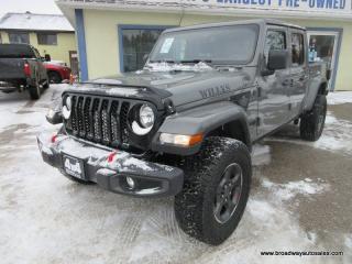 Used 2021 Jeep Gladiator POWER EQUIPPED SPORT-MODEL 5 PASSENGER 3.6L - V6.. 4X4.. CREW-CAB.. SHORTY.. REMOVEABLE TOP.. HEATED SEATS & WHEEL.. BACK-UP CAMERA.. for sale in Bradford, ON