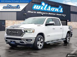 Used 2020 RAM 1500 Laramie Crew 4X4 Hemi, Pano Roof, Leather, Blind Spot Alert, Tow Mirrors, New Tires & New Brakes ! for sale in Guelph, ON