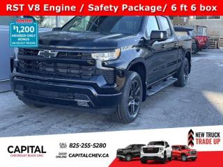 This Chevrolet Silverado 1500 delivers a Gas V8 5.3L/325 engine powering this Automatic transmission. ENGINE, 5.3L ECOTEC3 V8 (355 hp [265 kW] @ 5600 rpm, 383 lb-ft of torque [518 Nm] @ 4100 rpm); featuring available Dynamic Fuel Management that enables the engine to operate in 17 different patterns between 2 and 8 cylinders, depending on demand, to optimize power delivery and efficiency, Wireless Phone Projection for Apple CarPlay and Android Auto, Windows, power rear, express down.*This Chevrolet Silverado 1500 Comes Equipped with These Options *Window, power front, passenger express down, Window, power front, drivers express up/down, Wi-Fi Hotspot capable (Terms and limitations apply. See onstar.ca or dealer for details.), Wheels, 18 x 8.5 (45.7 cm x 21.6 cm) Bright Silver painted aluminum, Wheel, 17 x 8 (43.2 cm x 20.3 cm) full-size, steel spare, USB Ports, rear, dual, charge-only, USB Ports, 2, Charge/Data ports located on the instrument panel, Transmission, 8-speed automatic, electronically controlled with overdrive and tow/haul mode. Includes Cruise Grade Braking and Powertrain Grade Braking (Included and only available with (L3B) 2.7L TurboMax engine.), Transfer case, single speed electronic Autotrac with push button control (4WD models only), Tires, 265/65R18SL all-season, blackwall.* Visit Us Today *Test drive this must-see, must-drive, must-own beauty today at Capital Chevrolet Buick GMC Inc., 13103 Lake Fraser Drive SE, Calgary, AB T2J 3H5.