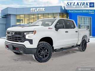 <b>Off Road Suspension,  Skid Plates,  Aluminum Wheels,  Remote Start,  EZ Lift Tailgate!</b><br> <br> <br> <br>  This 2024 Silverado 1500 is engineered for ultra-premium comfort, offering high-tech upgrades, beautiful styling, authentic materials and thoughtfully crafted details. <br> <br>This 2024 Chevrolet Silverado 1500 stands out in the midsize pickup truck segment, with bold proportions that create a commanding stance on and off road. Next level comfort and technology is paired with its outstanding performance and capability. Inside, the Silverado 1500 supports you through rough terrain with expertly designed seats and robust suspension. This amazing 2024 Silverado 1500 is ready for whatever.<br> <br> This summit white Crew Cab 4X4 pickup   has an automatic transmission and is powered by a  355HP 5.3L 8 Cylinder Engine.<br> <br> Our Silverado 1500s trim level is LT Trail Boss. Blending iconic appearance with off road capability, this adventure-ready Silverado 1500 LT Trail Boss is ready for anything you put in front of it. This rugged pickup comes loaded with Chevrolets legendary Z71 off road suspension and a 2 inch lift, an exclusive raised hood with black inserts, exclusive aluminum wheels, underbody skid plates, a useful trailer hitch, remote engine start, an EZ Lift tailgate and a 10 way power driver seat. It also comes with Chevrolets Premium Infotainment 3 system that features a larger touchscreen display, wireless Apple CarPlay, wireless Android Auto, and SiriusXM. Additional features include forward collision warning with automatic braking, lane keep assist, intellibeam LED headlights and fog lights, an HD rear view camera and hill descent control. This vehicle has been upgraded with the following features: Off Road Suspension,  Skid Plates,  Aluminum Wheels,  Remote Start,  Ez Lift Tailgate,  Forward Collision Alert,  Lane Keep Assist. <br><br> <br>To apply right now for financing use this link : <a href=https://www.selkirkchevrolet.com/pre-qualify-for-financing/ target=_blank>https://www.selkirkchevrolet.com/pre-qualify-for-financing/</a><br><br> <br/> Weve discounted this vehicle $3148. Total  cash rebate of $6500 is reflected in the price. Credit includes $6,500 Non-Stackable Cash Delivery Allowance.  Incentives expire 2024-04-30.  See dealer for details. <br> <br>Selkirk Chevrolet Buick GMC Ltd carries an impressive selection of new and pre-owned cars, crossovers and SUVs. No matter what vehicle you might have in mind, weve got the perfect fit for you. If youre looking to lease your next vehicle or finance it, we have competitive specials for you. We also have an extensive collection of quality pre-owned and certified vehicles at affordable prices. Winnipeg GMC, Chevrolet and Buick shoppers can visit us in Selkirk for all their automotive needs today! We are located at 1010 MANITOBA AVE SELKIRK, MB R1A 3T7 or via phone at 204-482-1010.<br> Come by and check out our fleet of 80+ used cars and trucks and 210+ new cars and trucks for sale in Selkirk.  o~o