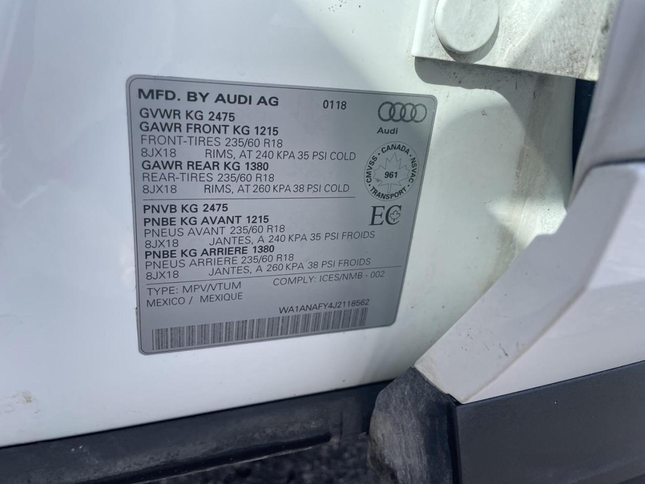 2018 Audi Q5 2.0T Komfort AWD Easy Financing, $0 down - Photo #7