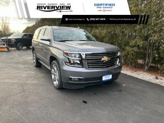 <p>Freshly added to our pre-owned lot is this 2019 Chevrolet Tahoe Premier in Satin Steel Metallic! No Accidents!</p>

<p>The 2019 Chevy Tahoe Premier is a top-tier model, blending robust performance with luxury. With a powerful V8 engine and sleek design, it stands out on the road. The spacious, upscale interior accommodates eight passengers in comfort, featuring premium materials and advanced infotainment. Safety is a priority, with a range of advanced features. Whether for off-road excursions or family trips, the Tahoe Premier offers a harmonious blend of capability and refinement.</p>

<p>Some of the features include, leather upholstery, heated and cooled front seats, heated second row seating, power sliding sunroof, Bose speakers, DVD player with two screens, trailering package, rear view camera with front and rear park assist, power liftgate, head-up display, steering wheel audio controls, rear cross traffic alert, 22 chrome alloy wheels, wireless charging, remote vehicle start and so much more!</p>

<p>Call and book your appointment today!</p>
<p><span style=font-size:12px><span style=font-family:Arial,Helvetica,sans-serif><strong>Certified Pre-Owned</strong> vehicles go through a 150+ point inspection and are reconditioned to the highest standards. They include a 3 month/5,000km dealer certified warranty with 24 hour roadside assistance, exchange privileged within first 30 days/2,500km and a 3 month free trial of SiriusXM radio (when vehicle is equipped). Verify with dealer for all vehicle features.</span></span></p>

<p><span style=font-size:12px><span style=font-family:Arial,Helvetica,sans-serif>All our vehicles are <strong>Market Value Priced</strong> which provides you with the most competitive prices on all our pre-owned vehicles, all the time. </span></span></p>

<p><span style=font-size:12px><span style=font-family:Arial,Helvetica,sans-serif><strong><span style=background-color:white><span style=color:black>**All advertised pricing is for financing purchases, all-cash purchases will have a surcharge.</span></span></strong><span style=background-color:white><span style=color:black> Surcharge rates based on the selling price $0-$29,999 = $1,000 and $30,000+ = $2,000. </span></span></span></span></p>

<p><span style=font-size:12px><span style=font-family:Arial,Helvetica,sans-serif><strong>*4.99% Financing</strong> available OAC on select pre-owned vehicles up to 24 months, 6.49% for 36-48 months, 6.99% for 60-84 months.(2019-2025MY Encore, Envision, Enclave, Verano, Regal, LaCrosse, Cruze, Equinox, Spark, Sonic, Malibu, Impala, Trax, Blazer, Traverse, Volt, Bolt, Camaro, Corvette, Silverado, Colorado, Tahoe, Suburban, Terrain, Acadia, Sierra, Canyon, Yukon/XL).</span></span></p>

<p><span style=font-size:12px><span style=font-family:Arial,Helvetica,sans-serif>Visit us today at 854 Murray Street, Wallaceburg ON or contact us at 519-627-6014 or 1-800-828-0985.</span></span></p>

<p> </p>