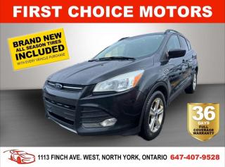 Welcome to First Choice Motors, the largest car dealership in Toronto of pre-owned cars, SUVs, and vans priced between $5000-$15,000. With an impressive inventory of over 300 vehicles in stock, we are dedicated to providing our customers with a vast selection of affordable and reliable options. <br><br>Were thrilled to offer a used 2015 Ford Escape SE, black color with 228,000km (STK#6917) This vehicle was $9990 NOW ON SALE FOR $7990. It is equipped with the following features:<br>- Automatic Transmission<br>- Heated seats<br>- Navigation<br>- Bluetooth<br>- Reverse camera<br>- Alloy wheels<br>- Power windows<br>- Power locks<br>- Power mirrors<br>- Air Conditioning<br><br>At First Choice Motors, we believe in providing quality vehicles that our customers can depend on. All our vehicles come with a 36-day FULL COVERAGE warranty. We also offer additional warranty options up to 5 years for our customers who want extra peace of mind.<br><br>Furthermore, all our vehicles are sold fully certified with brand new brakes rotors and pads, a fresh oil change, and brand new set of all-season tires installed & balanced. You can be confident that this car is in excellent condition and ready to hit the road.<br><br>At First Choice Motors, we believe that everyone deserves a chance to own a reliable and affordable vehicle. Thats why we offer financing options with low interest rates starting at 7.9% O.A.C. Were proud to approve all customers, including those with bad credit, no credit, students, and even 9 socials. Our finance team is dedicated to finding the best financing option for you and making the car buying process as smooth and stress-free as possible.<br><br>Our dealership is open 7 days a week to provide you with the best customer service possible. We carry the largest selection of used vehicles for sale under $9990 in all of Ontario. We stock over 300 cars, mostly Hyundai, Chevrolet, Mazda, Honda, Volkswagen, Toyota, Ford, Dodge, Kia, Mitsubishi, Acura, Lexus, and more. With our ongoing sale, you can find your dream car at a price you can afford. Come visit us today and experience why we are the best choice for your next used car purchase!<br><br>All prices exclude a $10 OMVIC fee, license plates & registration  and ONTARIO HST (13%)
