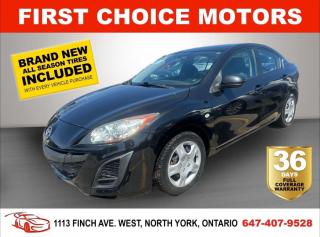 Welcome to First Choice Motors, the largest car dealership in Toronto of pre-owned cars, SUVs, and vans priced between $5000-$15,000. With an impressive inventory of over 300 vehicles in stock, we are dedicated to providing our customers with a vast selection of affordable and reliable options. <br><br>Were thrilled to offer a used 2010 Mazda MAZDA3 GX, black color with 98,000km (STK#6920) This vehicle was $10990 NOW ON SALE FOR $9990. It is equipped with the following features:<br>- Automatic Transmission<br>- Power windows<br>- Power locks<br>- Power mirrors<br>- Air Conditioning<br><br>At First Choice Motors, we believe in providing quality vehicles that our customers can depend on. All our vehicles come with a 36-day FULL COVERAGE warranty. We also offer additional warranty options up to 5 years for our customers who want extra peace of mind.<br><br>Furthermore, all our vehicles are sold fully certified with brand new brakes rotors and pads, a fresh oil change, and brand new set of all-season tires installed & balanced. You can be confident that this car is in excellent condition and ready to hit the road.<br><br>At First Choice Motors, we believe that everyone deserves a chance to own a reliable and affordable vehicle. Thats why we offer financing options with low interest rates starting at 7.9% O.A.C. Were proud to approve all customers, including those with bad credit, no credit, students, and even 9 socials. Our finance team is dedicated to finding the best financing option for you and making the car buying process as smooth and stress-free as possible.<br><br>Our dealership is open 7 days a week to provide you with the best customer service possible. We carry the largest selection of used vehicles for sale under $9990 in all of Ontario. We stock over 300 cars, mostly Hyundai, Chevrolet, Mazda, Honda, Volkswagen, Toyota, Ford, Dodge, Kia, Mitsubishi, Acura, Lexus, and more. With our ongoing sale, you can find your dream car at a price you can afford. Come visit us today and experience why we are the best choice for your next used car purchase!<br><br>All prices exclude a $10 OMVIC fee, license plates & registration  and ONTARIO HST (13%)