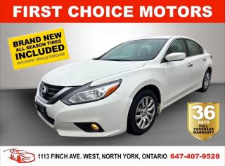 Welcome to First Choice Motors, the largest car dealership in Toronto of pre-owned cars, SUVs, and vans priced between $5000-$15,000. With an impressive inventory of over 300 vehicles in stock, we are dedicated to providing our customers with a vast selection of affordable and reliable options. <br><br>Were thrilled to offer a used 2017 Nissan Altima S, white color with 184,000km (STK#6924) This vehicle was $12990 NOW ON SALE FOR $10990. It is equipped with the following features:<br>- Automatic Transmission<br>- Heated seats<br>- Bluetooth<br>- Reverse camera<br>- Power windows<br>- Power locks<br>- Power mirrors<br>- Air Conditioning<br><br>At First Choice Motors, we believe in providing quality vehicles that our customers can depend on. All our vehicles come with a 36-day FULL COVERAGE warranty. We also offer additional warranty options up to 5 years for our customers who want extra peace of mind.<br><br>Furthermore, all our vehicles are sold fully certified with brand new brakes rotors and pads, a fresh oil change, and brand new set of all-season tires installed & balanced. You can be confident that this car is in excellent condition and ready to hit the road.<br><br>At First Choice Motors, we believe that everyone deserves a chance to own a reliable and affordable vehicle. Thats why we offer financing options with low interest rates starting at 7.9% O.A.C. Were proud to approve all customers, including those with bad credit, no credit, students, and even 9 socials. Our finance team is dedicated to finding the best financing option for you and making the car buying process as smooth and stress-free as possible.<br><br>Our dealership is open 7 days a week to provide you with the best customer service possible. We carry the largest selection of used vehicles for sale under $9990 in all of Ontario. We stock over 300 cars, mostly Hyundai, Chevrolet, Mazda, Honda, Volkswagen, Toyota, Ford, Dodge, Kia, Mitsubishi, Acura, Lexus, and more. With our ongoing sale, you can find your dream car at a price you can afford. Come visit us today and experience why we are the best choice for your next used car purchase!<br><br>All prices exclude a $10 OMVIC fee, license plates & registration  and ONTARIO HST (13%)