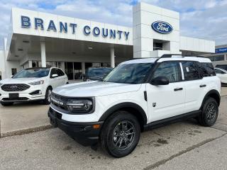 <p class=MsoNoSpacing> </p><p>KEY FEATURES: 2024 Bronco Sport Big Bend Edition, 5 passenger, 4X4, 1 .5 L ecoboost engine, White, cloth interior, 8-speed automatic transmission, Aluminum wheels, Convenience package, Reverse sensor, Wireless charger, way, rain sense wipers, sync 3, reverse camera, Collision assist Ford pass, heated seats, Auto high beams, active Grille shutters, power driver seat, intelligent Access, Lane keep, Auto Stop Start, power windows power locks and more.</p><p><br />Please Call 519-756-6191, Email sales@brantcountyford.ca for more information and availability on this vehicle.  Brant County Ford is a family owned dealership and has been a proud member of the Brantford community for over 40 years!</p><p> </p><p><br />** PURCHASE PRICE ONLY (Includes) Fords Delivery Allowance</p><p><br />** See dealer for details.</p><p>*Please note all prices are plus HST and Licencing. </p><p>* Prices in Ontario, Alberta and British Columbia include OMVIC/AMVIC fee (where applicable), accessories, other dealer installed options, administration and other retailer charges. </p><p>*The sale price assumes all applicable rebates and incentives (Delivery Allowance/Non-Stackable Cash/3-Payment rebate/SUV Bonus/Winter Bonus, Safety etc</p><p>All prices are in Canadian dollars (unless otherwise indicated). Retailers are free to set individual prices.</p><p> </p>