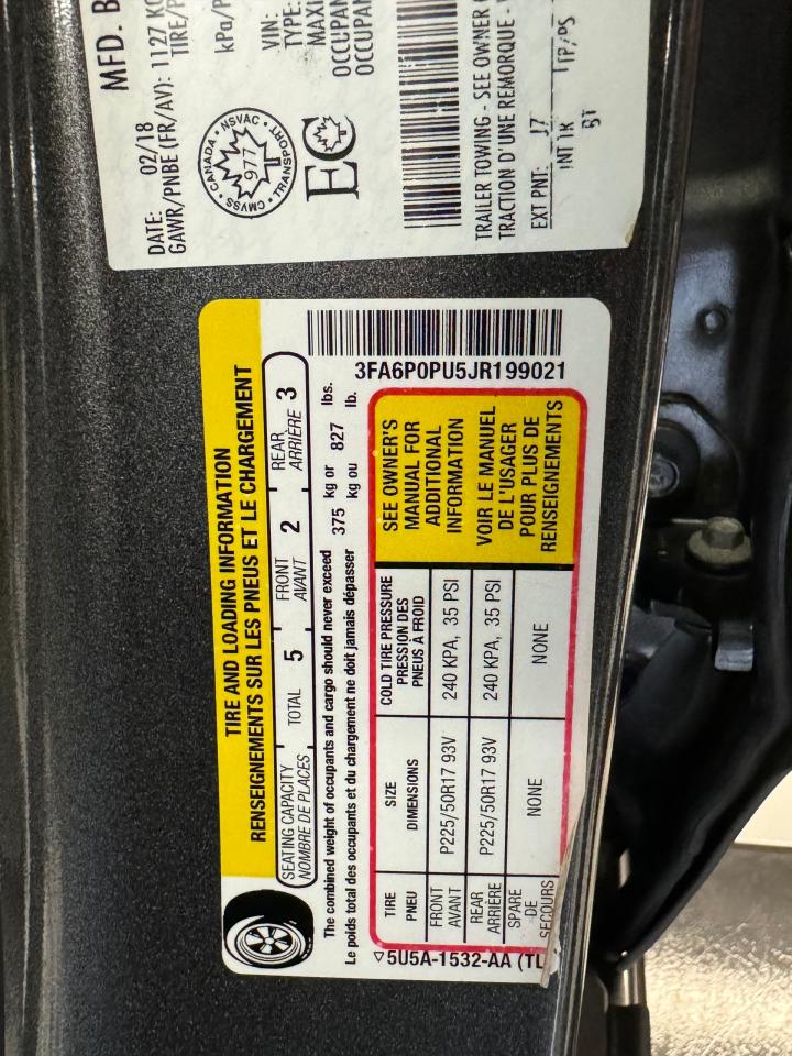 2018 Ford Fusion Energi SE+GPS+Camera+Heated Leather+New Tires+CLEANCARFAX - Photo #44