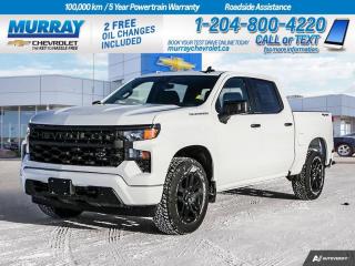 Embrace the power and performance of the brand new 2024 Chevrolet Silverado 1500 Custom. This striking Crew Cab Pickup has been expertly engineered to bring you unrivalled performance on both city streets and rugged terrains. Sporting a state-of-the-art Turbocharged Gas I4 2.7L/166 engine, this beast offers impressive acceleration and towing capabilities, while the smooth 8-Speed Automatic transmission ensures a comfortable driving experience.  The exterior of this Silverado 1500 Custom is not just about rugged appeal. Its also about functionality and durability, making it the perfect partner for your adventurous lifestyle or demanding work requirements. The Crew Cab design ensures ample space for both your crew and equipment, making every trip a convenient one.  At Murray Chevrolet Winnipeg, we strive to provide vehicles that cater to our customers diverse needs. Whether you need a reliable workhorse or a comfortable ride for your weekend getaways, this new 2024 Chevrolet Silverado 1500 Custom is a fantastic choice.  So why wait? Come on down, and experience the powerful performance and comfortable ride of this brand new Silverado 1500 Custom today. We believe its not just about selling vehicles, but rather creating relationships forged in trust and mutual respect. At Murray Chevrolet Winnipeg, we are not just about cars. We are about you.  Dealer Permit #1740