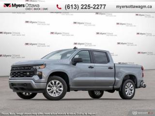 <br> <br>  This 2024 Silverado 1500 is engineered for ultra-premium comfort, offering high-tech upgrades, beautiful styling, authentic materials and thoughtfully crafted details. <br> <br>This 2024 Chevrolet Silverado 1500 stands out in the midsize pickup truck segment, with bold proportions that create a commanding stance on and off road. Next level comfort and technology is paired with its outstanding performance and capability. Inside, the Silverado 1500 supports you through rough terrain with expertly designed seats and robust suspension. This amazing 2024 Silverado 1500 is ready for whatever.<br> <br> This sterling grey metallic Crew Cab 4X4 pickup   has an automatic transmission and is powered by a  310HP 2.7L 4 Cylinder Engine.<br> <br> Our Silverado 1500s trim level is Custom. This Silverado 1500 Custom has it all with an amazing balance of style and value. This incredible Chevrolet Custom pickup comes loaded with stylish aluminum wheels, a useful trailer hitch, remote engine start, an EZ Lift tailgate and a 10 way power driver seat. It also includes Chevrolets Infotainment 3 System that features Apple CarPlay, Android Auto, and USB charging ports so your crews equipment is always ready to go. Additional features include remote keyless entry, forward collision warning with automatic braking, lane keep assist, intellibeam automatic headlights, and an HD rear view camera. The useful Teen Driver systems also allows you to track driving habits and restrict certain features once you hand over the keys. This vehicle has been upgraded with the following features: 20 Aluminum Wheels, Rally 1 Edition, Assist Steps. <br><br> <br>To apply right now for financing use this link : <a href=https://creditonline.dealertrack.ca/Web/Default.aspx?Token=b35bf617-8dfe-4a3a-b6ae-b4e858efb71d&Lang=en target=_blank>https://creditonline.dealertrack.ca/Web/Default.aspx?Token=b35bf617-8dfe-4a3a-b6ae-b4e858efb71d&Lang=en</a><br><br> <br/> See dealer for details. <br> <br><br> Come by and check out our fleet of 40+ used cars and trucks and 150+ new cars and trucks for sale in Ottawa.  o~o
