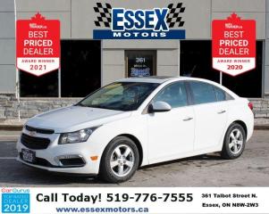 Used 2015 Chevrolet Cruze LT*Low Ks*Heated Leather*Sun Roof*BT*Onstar*1.4L for sale in Essex, ON
