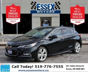 Used 2018 Chevrolet Cruze Premier*Heated Leather*Sun Roof*CarPlay*Rear Cam for sale in Essex, ON