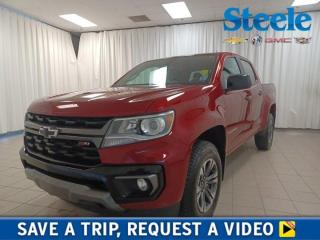 A favorite among drivers and critics alike, our 2021 Chevrolet Colorado Z71 Crew Cab 4X4 is reporting for duty in Cherry Red Tintcoat! Motivated by a 3.6 Litre V6 offering 308hp matched to an 8 Speed Automatic transmission. This trail-friendly Four Wheel Drive truck features an off-road suspension, an automatic locking rear differential, and hill-descent control for confidence on tough terrain, and it scores approximately 9.8L/100km on the highway. Our Colorado makes its mark with a bold black Bowtie emblem on the grille plus projector-beam headlamps, fog lamps, alloy wheels, a corner step rear bumper, and a remote-locking EZ-Lift and Lower tailgate. Our Z71 cabin keeps you comfortable on your rugged journeys with cloth/leatherette heated front seats, rear under-seat storage, a leather heated steering wheel, cruise control, automatic climate control, and high-tech convenience from an 8-inch touchscreen, WiFi compatibility, Android Auto, Apple CarPlay, Bluetooth, and a six-speaker audio system. Youre definitely in command with features like those! Chevrolet inspires you to travel in confidence thanks to safety features such as a rearview camera, ABS, StabiliTrak stability/traction controls, tire-pressure monitoring, and both seat-mounted and head-curtain airbags. With all that and more, our Colorado Z71 is always ready to come through in the clutch! Save this Page and Call for Availability. We Know You Will Enjoy Your Test Drive Towards Ownership! Steele Chevrolet Atlantic Canadas Premier Pre-Owned Super Center. Being a GM Certified Pre-Owned vehicle ensures this unit has been fully inspected fully detailed serviced up to date and brought up to Certified standards. Market value priced for immediate delivery and ready to roll so if this is your next new to your vehicle do not hesitate. Youve dealt with all the rest now get ready to deal with the BEST! Steele Chevrolet Buick GMC Cadillac (902) 434-4100 Metros Premier Credit Specialist Team Good/Bad/New Credit? Divorce? Self-Employed?