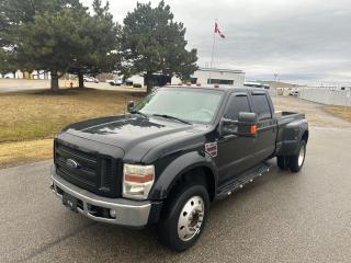 <p>2008 FORD F450 SUPERDUTY LARIAT DUALLY</p><p>CREW CAB WITH 8FT BOX</p><p>221000KM</p><p>6.4L POWER STROKE TURBO DIESEL</p><p>AUTOMATIC</p><p>4X4</p><p>ALLOY WHEELS</p><p>LEATHER INTERIOR</p><p>REAR TIRES RECENTLY MOUNTED</p><p>TRUCK IS STOCK - NO AFTERMARKET UPGRADES</p><p>$19500 AS-IS PLUS TAX</p><p>EAGLE AUTO SALES</p><p>519-998-3156</p>