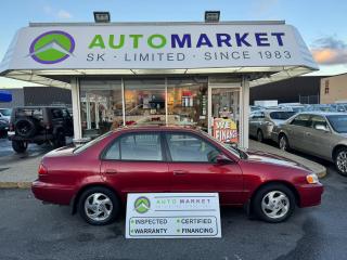 Used 2002 Toyota Corolla CE POWER GRP. SUNROOF! AUTO! INSPECTED W/BCAA MEMBERSHIP & WRNTY! for sale in Langley, BC