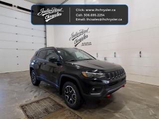 <b>Off-Road Package,  Blind Spot Detection,  Leather Seats,  4G Wi-Fi,  Heated Steering Wheel!</b><br> <br> <br> <br>  Elevate your driving experience with this 2024 Jeep Compass, with advanced tech and a slew of great standard features. <br> <br>Keeping with quintessential Jeep engineering, this 2024 Compass sports a striking exterior design, with an extremely refined interior, loaded with the latest and greatest safety, infotainment and convenience technology. This SUV also has the off-road prowess to booth, with rugged build quality and great reliability to ensure that you get to your destination and back, as many times as you want. <br> <br> This black SUV  has a 8 speed automatic transmission and is powered by a  200HP 2.0L 4 Cylinder Engine.<br> <br> Our Compasss trim level is Trailhawk. This rugged Compass Trailhawk comes prepped with a comprehensive off-road package that includes beefy suspension, 4 skid plates for undercarriage protection and black aluminum wheels with a full-size under-cargo mounted spare, along with front fog lamps, LED headlights with automatic high beams and cornering function, roof rack rails, and front and rear bumper tow hooks. The standard features continue with heated and power-adjustable front seats with driver lumbar support, a heated steering wheel, cloth/leather seating upholstery, remote engine start, proximity keyless entry, dual-zone front automatic air conditioning, and a 10.1-inch infotainment screen with Apple CarPlay and Android Auto. Safety features also include blind spot detection, forward collision warning with active braking and rear cross-path detection, lane keeping assist with lane departure warning, rear parking sensors, and a rearview camera. This vehicle has been upgraded with the following features: Off-road Package,  Blind Spot Detection,  Leather Seats,  4g Wi-fi,  Heated Steering Wheel,  Remote Start,  Proximity Key. <br><br> View the original window sticker for this vehicle with this url <b><a href=http://www.chrysler.com/hostd/windowsticker/getWindowStickerPdf.do?vin=3C4NJDDN3RT116017 target=_blank>http://www.chrysler.com/hostd/windowsticker/getWindowStickerPdf.do?vin=3C4NJDDN3RT116017</a></b>.<br> <br>To apply right now for financing use this link : <a href=https://www.indianheadchrysler.com/finance/ target=_blank>https://www.indianheadchrysler.com/finance/</a><br><br> <br/> Weve discounted this vehicle $7580. See dealer for details. <br> <br>At Indian Head Chrysler Dodge Jeep Ram Ltd., we treat our customers like family. That is why we have some of the highest reviews in Saskatchewan for a car dealership!  Every used vehicle we sell comes with a limited lifetime warranty on covered components, as long as you keep up to date on all of your recommended maintenance. We even offer exclusive financing rates right at our dealership so you dont have to deal with the banks.
You can find us at 501 Johnston Ave in Indian Head, Saskatchewan-- visible from the TransCanada Highway and only 35 minutes east of Regina. Distance doesnt have to be an issue, ask us about our delivery options!

Call: 306.695.2254<br> Come by and check out our fleet of 40+ used cars and trucks and 80+ new cars and trucks for sale in Indian Head.  o~o