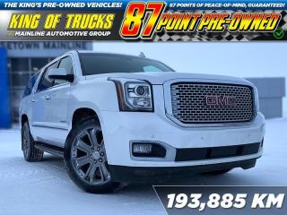 From first impression to lasting glance, the Yukon XL exterior exudes good looks and confidence. This 2016 GMC Yukon XL is for sale today in Rosetown. This SUV has 193,885 kms. Its white frost tricoat in colour . It has a 8 speed automatic transmission and is powered by a 420HP 6.2L 8 Cylinder Engine. This vehicle has been upgraded with the following features: Bose Premium Audio, Wireless Charging Pad, Power Liftgate. <br> <br/><br>Contact our Sales Department today by: <br><br>Phone: 1 (306) 882-2691 <br><br>Text: 1-306-800-5376 <br><br>- Want to trade your vehicle? Make the drive and well have it professionally appraised, for FREE! <br><br>- Financing available! Onsite credit specialists on hand to serve you! <br><br>- Apply online for financing! <br><br>- Professional, courteous and friendly staff are ready to help you get into your dream ride! <br><br>- Call today to book your test drive! <br><br>- HUGE selection of new GMC, Buick and Chevy Vehicles! <br><br>- Fully equipped service shop with GM certified technicians <br><br>- Full Service Quick Lube Bay! Drive up. Drive in. Drive out! <br><br>- Best Oil Change in Saskatchewan! <br><br>- Oil changes for all makes and models including GMC, Buick, Chevrolet, Ford, Dodge, Ram, Kia, Toyota, Hyundai, Honda, Chrysler, Jeep, Audi, BMW, and more! <br><br>- Rosetowns ONLY Quick Lube Oil Change! <br><br>- 24/7 Touchless car wash <br><br>- Fully stocked parts department featuring a large line of in-stock winter tires! <br> <br><br><br>Rosetown Mainline Motor Products, also known as Mainline Motors is Saskatchewans #1 Selling Rural GMC, Buick, and Chevrolet dealer, featuring Chevy Silverado, GMC Sierra, Buick Enclave, Chevy Traverse, Chevy Equinox, Chevy Cruze, GMC Acadia, GMC Terrain, and pre-owned Chevy, GMC, Buick, Ford, Dodge, Ram, and more, proudly serving Saskatchewan. As part of the Mainline Motors Group of Dealerships in Western Canada, we are also committed to servicing customers anywhere in Western Canada! Weve got a huge selection of cars, trucks, and crossover SUVs, so if youre looking for your next new GMC, Buick, Chev or any brand on a used vehicle, dont hesitate to contact us online, give us a call at 1 (306) 882-2691 or swing by our dealership at 506 Hyw 7 W in Rosetown, Saskatchewan. We look forward to getting you rolling in your next new or used vehicle! <br> <br><br><br>* Vehicles may not be exactly as shown. Contact dealer for specific model photos. Pricing and availability subject to change. All pricing is cash price including fees. Taxes to be paid by the purchaser. While great effort is made to ensure the accuracy of the information on this site, errors do occur so please verify information with a customer service rep. This is easily done by calling us at 1 (306) 882-2691 or by visiting us at the dealership. <br><br> Come by and check out our fleet of 60+ used cars and trucks and 140+ new cars and trucks for sale in Rosetown. o~o