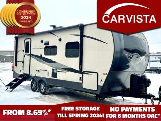 FREE STORAGE TILL SPRING 2024! Come see why Carvista has been the Consumer Choice Award Winner for 4 consecutive years! 2021-2024! Dont play the waiting game, our units are instock, no pre-order necessary!!                                         
WAS $67400 MSRP NEW, SAVE THOUSANDS FROM NEW!
Specs:
2023 Forest River Flagstaff Microlite 25FBLS Travel Trailer Camper
25’ unit – 25.85’ overall
Fiberglass body material
5748 lbs dry weight
6984 lbs GVWR
1236 lbs Cargo weight
824 lbs hitch weight
17’ power awning with LED lighting
Max Sleeping Count – 4
1 queen bed
1 convertible sofa bed
2 slide outs
1 main living slide out and 1 master wardrobe slide
15000 BTU AC UNIT
35000 BTU Heater
6 gallon gas hot water heater

Come see why Carvista has been the Consumer Choice Award Winner for 4 consecutive years! 2021, 2022, 2023 AND 2024! Dont play the waiting game, our units are instock, no pre-order necessary!! See for yourself why Carvista has won this prestigious award and continues to serve its community. Carvista Approved! Our RVista package includes a complete inspection of your camper that includes general testing of the camper systems! We pride ourselves in providing the highest quality trailers possible, and include a rigorous detail to ensure you get the cleanest trailer around.
Prices and payments exclude GST OR PST 
Carvista Inc. Dealer Permit # 1211
Category: Used Camper
Units may not be exactly as shown, please verify all details with a sales person.
