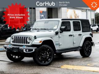 This Jeep Wrangler 4xe delivers a Intercooled Turbo Gas/Electric I-4 2.0 L/122 engine powering this Automatic transmission. TRANSMISSION: 8-Speed Torqueflite Auto PHEV (STD). Wheels: 20 Painted Black Alloys. Our advertised prices are for consumers (i.e. end users) only.   This Jeep Wrangler 4xe Features the Following Options
EARL, Forward Collision Warning Plus with Active Braking, Advanced Brake Assist, Electronic Stability Control, Hill Start Assist, Adaptive Cruise Control with Stop, Supplemental front seat--mounted side air bags, Supplemental side air bags, Advanced multistage front air bags, Corning Gorilla glass, Speed--sensitive power locks, Power windows with front 1--touch down, Automatic headlamps, Power, heated exterior mirrors, Remote proximity keyless entry, Front heated seats, Heated steering wheel, Remote start system, Dual--zone A/C with automatic temperature control, ParkView Rear Back--Up Camera, Transmission skid plate, Fuel tank skid plate shield, Transfer case skid plate shield, Torx tool kit for top and door removal, Push--button start, 115--volt auxiliary power outlet, Security alarm, Rear seat reminder alert, Uconnect 5W with 12.3--inch display, SiriusXM Sat radio ready, Media hub with USB port and auxiliary input jack, 8--speaker sound system with overhead sound bar, Google Android Auto/Apple CarPlay capable, 7--inch in--cluster colour display, Off--Road Information Pages, Steering wheel--mounted audio controls, Selectable tire fill alert, A/C power panel inverter (PHEV), EV/PHEV Vehicle to Load. Safety Group: Automatic high--beam headlamp control, Park--Sense Rear Park Assist System, Blind--Spot Monitoring and Rear Cross--Path Detection.  The best selection of new Chrysler, Dodge, Jeep and Ram at CarHub.  
Dont miss out on this one!

 

 

Drive Happy with CarHub
*** All-inclusive, upfront prices -- no haggling, negotiations, pressure, or games

 

*** Purchase or lease a vehicle and receive a $1000 CarHub Rewards card for service

 

*** All available manufacturer rebates have been applied and included in our new vehicle sale price

 

*** Purchase this vehicle fully online on CarHub websites

 

 
Transparency StatementOnline prices and payments are for finance purchases -- please note there is a $750 finance/lease fee. Cash purchases for used vehicles have a $2,200 surcharge (the finance price + $2,200), however cash purchases for new vehicles only have tax and licensing extra -- no surcharge. NEW vehicles priced at over $100,000 including add-ons or accessories are subject to the additional federal luxury tax. While every effort is taken to avoid errors, technical or human error can occur, so please confirm vehicle features, options, materials, and other specs with your CarHub representative. This can easily be done by calling us or by visiting us at the dealership. CarHub used vehicles come standard with 1 key. If we receive more than one key from the previous owner, we include them with the vehicle. Additional keys may be purchased at the time of sale. Ask your Product Advisor for more details. Payments are only estimates derived from a standard term/rate on approved credit. Terms, rates and payments may vary. Prices, rates and payments are subject to change without notice. Please see our website for more details.