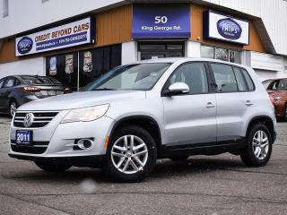 <p>2011 Volkswagen Tiguan comes in Silver Metallic, 2.0-litre turbocharged direct-injection four-cylinder engine, 4Motion all-wheel drive,16-inch alloy wheels, manual climate control, fog lights, heated mirrors with integrated turn signals, tire pressure monitoring system, black window surrounds, chrome front grille, variable intermittent wipers, intermittent rear wiper, anti-theft alarm, cruise control, multifunction trip computer, keyless entry, illuminated glovebox, illuminated vanity mirrors, CD/MP3 stereo with auxiliary input, eight-way manually adjustable cloth seats, fold-flat front passenger seat, sliding and reclining 60/40 split-folding rear seat with centre armrest and pass-through, electronic parking brake, auto-hold start-off assist, tilt and telescopic steering wheel, exterior temperature display, and auto up/down windows.<br /><br />IT IS A U.S. CAR, ODOMETER SHOWS 97688 MILES, CONVERTION TO KM IS ABOUT 157213 KM<br /><br />PURCHASE WITH CONFIDENCE<br /><br />FULL COMPREHENSIVE CARFAX HISTORY REPORT</p><p>FULLY CERTIFIED- NEW WATER PUMP, REPLACED FRONT COIL SPRINGS, BRAKES!</p><p>ABSOLUTELY - NO RUST ! </p><p>PURCHASE WITH CONFIDENCE</p><p>FULL COMPREHENSIVE CARFAX HISTORY REPORT</p><p>TRIPS AUTO HAS BEEN IN BUSINESS FOR OVER 20 YEARS!</p><p>ALL OF OUR VEHICLES GO THROUGH A FULL CERTIFICATION PROCESS AS PER ONTARIO MTO GUIDELINES!</p><p>OUR PRICING IS DONE WITH INTEGRITY, AS A RESULT OUR VEHICLES HAVE A VERY QUICK TURN AROUND</p><p>WE SPECIALIZE IN FINANCING, AS WE DEAL WITH MAJOR BANKS AND MULTIPLE FINANCIAL INSTITUTIONS AND AIM TO OBTAIN THE BEST POSSIBLE INTEREST RATE FOR OUR CUSTOMERS!</p><p>WE VALUE YOUR TRADE IN, PAYING TOP DOLLAR FOR CLEAN, MEACHANICAL SOUND, PREVIOUSLY OWNED VEHICLES !</p><p>**Our Key Policy**</p><p>TRIPS PRE-OWNED VEHICLES COME STANDARD WITH ONE(1) KEY. WE INCLUDE SECOND KEYS ONLY IF SUCH KEY WAS RECEIVED FROM PREVIOUS OWNER.</p><p>*** EVERY REASONABLE EFFORT IS MADE TO ENSURE THE ACCURACY OF THE INFORMATION LISTED ABOVE. VEHICLE PRICING, *OPTIONS(INCLUDING STANDARD EQUIPMENT)*, TECHNICAL SPECIFICATIONS, PHOTOS AND INCENTIVES MAY NOT MATCH THE EXACT VEHICLE DISPLAYED. PLEASE CONFIRM WITH A SALES REPRESENTATIVE THE ACCURACY OF THIS INFORMATION.***</p>