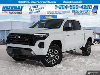 Behold the 2023 Chevrolet Colorado 4WD Z71 - a brand-new, powerful, and versatile crew cab pickup thats ready to redefine your driving experience. With its Turbocharged Gas I4 2.7L engine, this Colorado promises exceptional power and durability, perfect for anyone who needs a reliable partner for tough jobs or adventurous outings. Coupled with an 8-Speed Automatic transmission, this beast delivers smooth and efficient performance on any road conditions.  Being a new vehicle, this Colorado 4WD Z71 is in pristine condition, ready to impress with its fresh appeal and advanced features. It has just 35 kilometers on the odometer, a testament to its untouched and brand-new status. The Z71 trim level adds a rugged aesthetic and extra off-road capabilities, making this truck a perfect fit for those who love to venture off the beaten path.  This Chevrolet is not just about power and ruggedness. Inside, youll find a comfortable and stylish cabin thats designed to make every journey enjoyable. Its perfect for families who need a spacious vehicle for their road trips, or professionals who require a comfortable and reliable truck for various work needs.  At Murray Chevrolet Winnipeg, we are committed to offering the best vehicles that meet your needs and exceed your expectations. This 2023 Chevrolet Colorado 4WD Z71 is a testament to that commitment. So why wait? Come down to Murray Chevrolet Winnipeg today and take this stunning vehicle for a spin. Make the roads your playground with the Colorado 4WD Z71!  Dealer Permit #1740