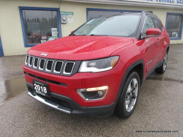 2018 Jeep Compass LOADED LIMITED-EDITION 5 PASSENGER 2.4L - DOHC.. 4X4.. NAVIGATION.. LEATHER.. HEATED SEATS & WHEEL.. PANORAMIC SUNROOF.. BACK-UP CAMERA..