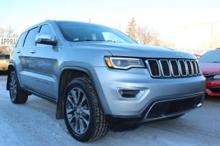 <p><strong>SASKATCHEWAN VEHICLE ACCIDENT FREE </strong></p>

<p>Our 2018 Jeep Grand Cherokee Limited has been through a <strong>presale inspection fresh full synthetic oil service. new air filters, New brakes all around. New Tires all around. Carfax reports Saskatchewan Vehicle Accident free. Financing available on site , Trades Encouraged. Aftermarket warranties to fit every need and budget. </strong>Since its a Jeep, youd expect that the Grand Cherokee will offer class-leading off-road abilities, and it delivers. With special four-wheel-drive systems, available skid plates and multiple drive modes for varying surfaces, it goes much further off-road than the average SUV. But what you might not expect is the the Grand Cherokees performance side. With a decently powerful standard V6 engine. Stack up all the unique features, add them to the Grand Cherokees inherent utility and youve got an SUV with something for just about everyone. 3.6-liter V6 engine (295 horsepower, 260 pound-feet of torque), an eight-speed automatic transmission, 17-inch wheels, heated mirrors, a rearview camera, rear parking sensors, keyless ignition and entry, dual-zone automatic climate control, Bluetooth, touchscreen with Android Auto and Apple CarPlay support, a sound system with satellite radio and two USB ports. heated front seats and a heated steering wheel, leather seats, a power liftgate, remote start, and the 8.4-inch touchscreen with navigation. Nine-speaker stereo and a sunroof. Limited includes 18-inch wheels, remote start, auto-dimming driver-side and rearview mirrors, a power liftgate, a 115-volt power outlet, a heated steering wheel, heated front and rear seats, leather upholstery, power front seats and driver-seat memory settings. Luxury Group II package, which adds the nine-speaker stereo, xenon headlights and automatic high beams, a dual-pane sunroof, ventilated front seats, a power-adjustable steering wheel, and the 8.4-inch touchscreen with navigation.</p>

<p><span style=color:#2980b9><strong>Siman Auto Sales is large enough to make a difference but small enough to care. We are family owned and operated, and have been proudly serving Saskatchewan car buyers since 1998. We offer on site financing, consignment, automotive repair and over 90 preowned vehicles to choose from.</strong></span></p>