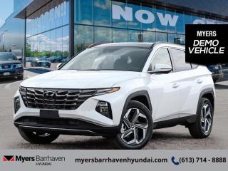 <b>Sunroof,  Cooled Seats,  Leather Seats,  Apple CarPlay,  Android Auto!</b><br> <br> <br> <br>  Highways, byways, urban sprawls, and remote expanses, this 2024 Hyundai Tucson Hybrid does it all with ease and grace. <br> <br>This 2024 Hyundai Tucson Hybrid was made with eye for detail. From subtle surprises to bold design features, every part of this SUV is a treat. Stepping into the interior feels like a step right into the future with breathtaking technology and luxury that will make your smartphone jealous. Add on an intelligently capable chassis and drivetrain and you have the SUV of the future, ready for you today.<br> <br> This crystal white tricoat SUV  has an automatic transmission and is powered by a  226HP 1.6L 4 Cylinder Engine.<br> This vehicles price also includes $2984 in additional equipment.<br> <br> Our Tucson Hybrids trim level is Ultimate. Taking things a step further, this Tucson Hybrid with the Ultimate trim adds memory settings for front seat positions, voice-activated dual-zone climate control and an aerial view camera system, and also includes an automatic full-time all-wheel drive system, an express open/close glass sunroof with a power sunshade, heated and ventilated leather seats with 8-way power adjustment and 2-way lumbar support, a heated leather-wrapped steering wheel, proximity keyless entry with remote start, a power-operated smart rear liftgate with proximity cargo access, and a 10.25-inch infotainment screen bundled with Apple CarPlay and Android Auto, onboard navigation with voice-activation, and a premium 8-speaker Bose audio system. Road safety is taken care of, thanks to adaptive cruise control, blind spot detection, lane keeping assist, lane departure warning, forward collision avoidance with pedestrian & cyclist detection, rear collision mitigation, driver monitoring alert, rear parking sensors, LED headlights with automatic high beams, and a rear view camera system. This vehicle has been upgraded with the following features: Sunroof,  Cooled Seats,  Leather Seats,  Apple Carplay,  Android Auto,  Premium Audio,  Navigation.  This is a demonstrator vehicle driven by a member of our staff, so we can offer a great deal on it.<br><br> <br/> See dealer for details. <br> <br><br> Come by and check out our fleet of 50+ used cars and trucks and 90+ new cars and trucks for sale in Ottawa.  o~o