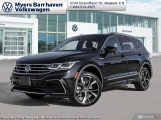 <b>Premium Audio,  Cooled Seats,  Navigation,  360 Camera,  Sunroof!</b><br> <br> <br> <br>  Designed with you in mind, this 2024 Tiguan does more than offer tons of tech, it makes it all easy to use. <br> <br>Whether its a weekend warrior or the daily driver this time, this 2024 Tiguan makes every experience easier to manage. Cutting edge tech, both inside the cabin and under the hood, allow for safe, comfy, and connected rides that keep the whole party going. The crossover of the future is already here, and its called the Tiguan.<br> <br> This deep black pearl SUV  has an automatic transmission and is powered by a  2.0L I4 16V GDI DOHC Turbo engine.<br> <br> Our Tiguans trim level is Highline R-Line. This range-topping Tiguan Highline R-Line is fully-loaded with ventilated and heated leather-wrapped seats with power adjustment, lumbar support and memory function, a heated leather-wrapped steering wheel, an 8-speaker Fender audio system with a subwoofer, adaptive cruise control, a 360-camera with aerial view, park distance control with automated parking sensors, and remote engine start. Additional features include an express open/close sunroof with tilt and slide functions and a power sunshade, rain detecting wipers with heated jets, a power liftgate, 4G LTE mobile hotspot internet access, and an 8-inch infotainment screen with satellite navigation, wireless Apple CarPlay and Android Auto, and SiriusXM streaming radio. Safety features also include blind spot detection, lane keep assist, lane departure warning, VW Car-Net Safe & Secure, forward and rear collision mitigation, and autonomous emergency braking. This vehicle has been upgraded with the following features: Premium Audio,  Cooled Seats,  Navigation,  360 Camera,  Sunroof,  Power Liftgate,  Wireless Charging. <br><br> <br>To apply right now for financing use this link : <a href=https://www.barrhavenvw.ca/en/form/new/financing-request-step-1/44 target=_blank>https://www.barrhavenvw.ca/en/form/new/financing-request-step-1/44</a><br><br> <br/>    4.99% financing for 84 months. <br> Buy this vehicle now for the lowest bi-weekly payment of <b>$326.34</b> with $0 down for 84 months @ 4.99% APR O.A.C. ( Plus applicable taxes -  $840 Documentation fee. Cash purchase selling price includes: Tire Stewardship ($20.00), OMVIC Fee ($12.50). (HST) are extra. </br>(HST), licence, insurance & registration not included </br>    ).  Incentives expire 2024-05-31.  See dealer for details. <br> <br> <br>LEASING:<br><br>Estimated Lease Payment: $276 bi-weekly <br>Payment based on 3.99% lease financing for 48 months with $0 down payment on approved credit. Total obligation $28,707. Mileage allowance of 16,000 KM/year. Offer expires 2024-05-31.<br><br><br>We are your premier Volkswagen dealership in the region. If youre looking for a new Volkswagen or a car, check out Barrhaven Volkswagens new, pre-owned, and certified pre-owned Volkswagen inventories. We have the complete lineup of new Volkswagen vehicles in stock like the GTI, Golf R, Jetta, Tiguan, Atlas Cross Sport, Volkswagen ID.4 electric vehicle, and Atlas. If you cant find the Volkswagen model youre looking for in the colour that you want, feel free to contact us and well be happy to find it for you. If youre in the market for pre-owned cars, make sure you check out our inventory. If you see a car that you like, contact 844-914-4805 to schedule a test drive.<br> Come by and check out our fleet of 30+ used cars and trucks and 90+ new cars and trucks for sale in Nepean.  o~o