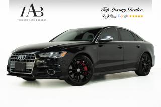 This beautiful 2017 Audi S6 is a local Ontario vehicle. Feel the wind in your hair and the sun on your face through the panoramic sunroof as you cruise in style. The 20-inch wheels not only add a touch of boldness but also ensure a smooth and confident ride, making every journey a symphony of comfort and exhilaration.

Key features Include:

- Customizable drive modes
- Sunroof
- 20" wheels size
- Sport-tuned suspension
- Virtual Cockpit
- Leather Upholstery
- Heated Seats
- Driver Assistance Package
- Cruise Control
- Bang & Olufsen
- Top View Camera System
- Bluetooth Connectivity
- Keyless Entry and Start
- LED Headlights
- Navigation System

NOW OFFERING 3 MONTH DEFERRED FINANCING PAYMENTS ON APPROVED CREDIT. 

Looking for a top-rated pre-owned luxury car dealership in the GTA? Look no further than Toronto Auto Brokers (TAB)! Were proud to have won multiple awards, including the 2023 GTA Top Choice Luxury Pre Owned Dealership Award, 2023 CarGurus Top Rated Dealer, 2024 CBRB Dealer Award, the Canadian Choice Award 2024, the 2023 Three Best Rated Dealer Award, and many more!

With 30 years of experience serving the Greater Toronto Area, TAB is a respected and trusted name in the pre-owned luxury car industry. Our 30,000 sq.Ft indoor showroom is home to a wide range of luxury vehicles from top brands like BMW, Mercedes-Benz, Audi, Porsche, Land Rover, Jaguar, Aston Martin, Bentley, Maserati, and more. And we dont just serve the GTA, were proud to offer our services to all cities in Canada, including Vancouver, Montreal, Calgary, Edmonton, Winnipeg, Saskatchewan, Halifax, and more.

At TAB, were committed to providing a no-pressure environment and honest work ethics. As a family-owned and operated business, we treat every customer like family and ensure that every interaction is a positive one. Come experience the TAB Lifestyle at its truest form, luxury car buying has never been more enjoyable and exciting!

We offer a variety of services to make your purchase experience as easy and stress-free as possible. From competitive and simple financing and leasing options to extended warranties, aftermarket services, and full history reports on every vehicle, we have everything you need to make an informed decision. We welcome every trade, even if youre just looking to sell your car without buying, and when it comes to financing or leasing, we offer same day approvals, with access to over 50 lenders, including all of the banks in Canada. Feel free to check out your own Equifax credit score without affecting your credit score, simply click on the Equifax tab above and see if you qualify.

So if youre looking for a luxury pre-owned car dealership in Toronto, look no further than TAB! We proudly serve the GTA, including Toronto, Etobicoke, Woodbridge, North York, York Region, Vaughan, Thornhill, Richmond Hill, Mississauga, Scarborough, Markham, Oshawa, Peteborough, Hamilton, Newmarket, Orangeville, Aurora, Brantford, Barrie, Kitchener, Niagara Falls, Oakville, Cambridge, Kitchener, Waterloo, Guelph, London, Windsor, Orillia, Pickering, Ajax, Whitby, Durham, Cobourg, Belleville, Kingston, Ottawa, Montreal, Vancouver, Winnipeg, Calgary, Edmonton, Regina, Halifax, and more.

Call us today or visit our website to learn more about our inventory and services. And remember, all prices exclude applicable taxes and licensing, and vehicles can be certified at an additional cost of $699.
