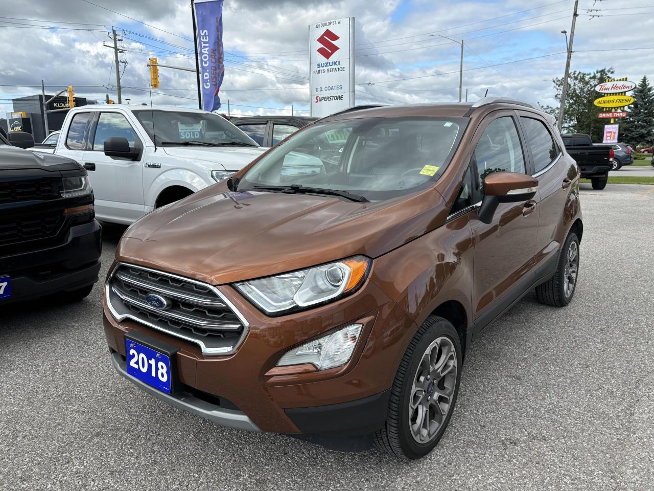 Used 2018 Ford EcoSport Titanium 4x4 ~Nav ~Cam ~Heated Leather ~Bluetooth for sale in Barrie, ON